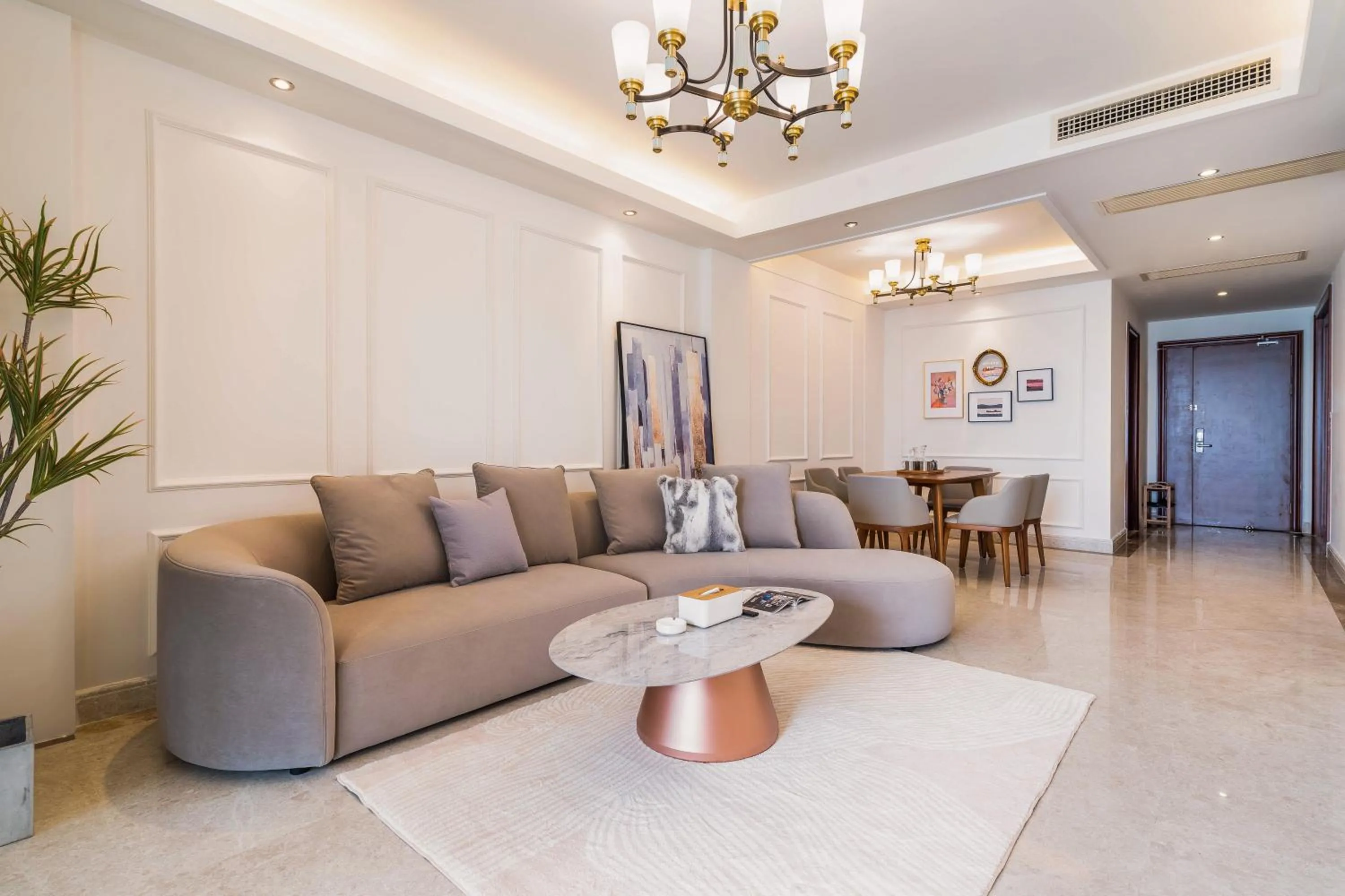 Living room in Sanya Yikehai View Apartments