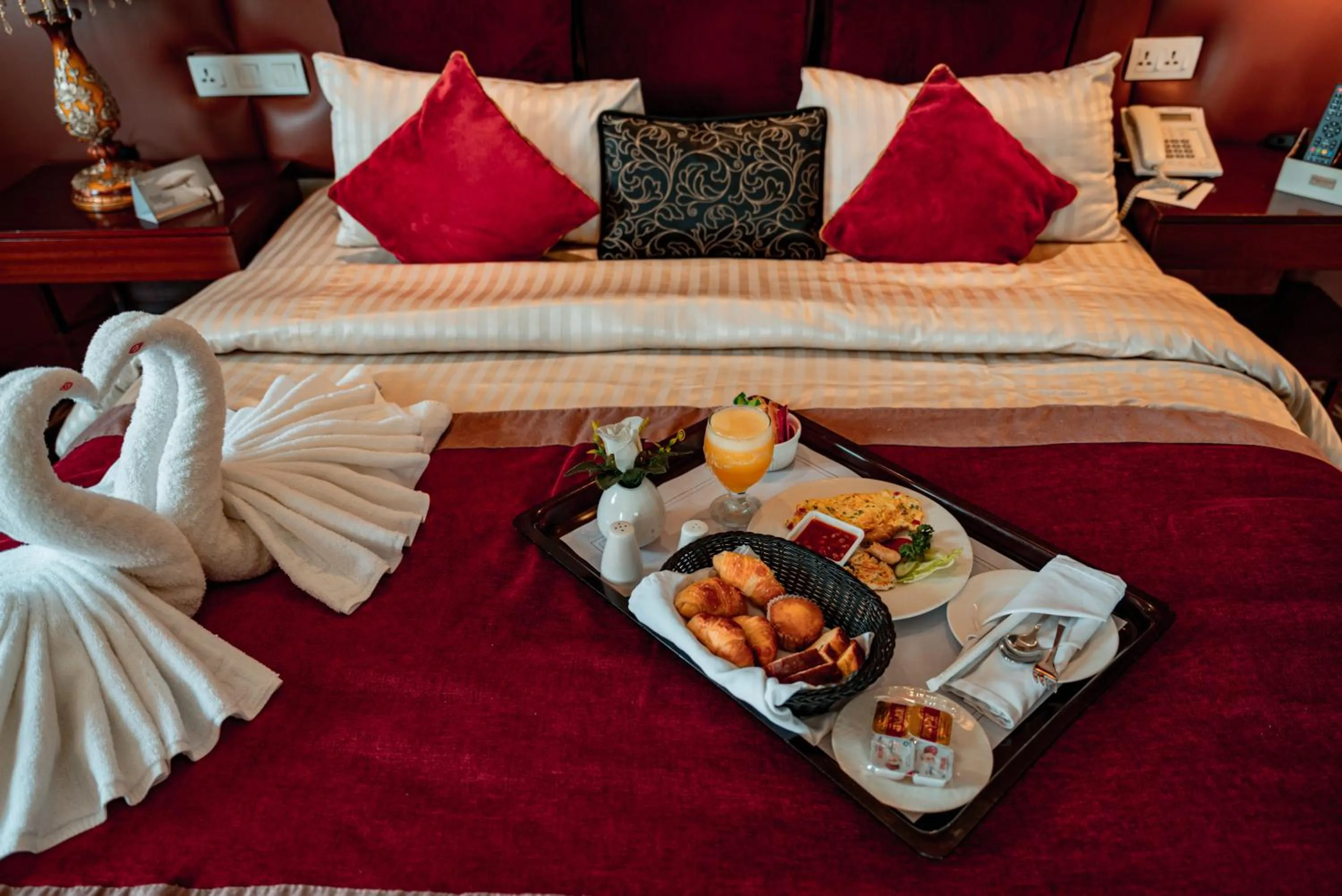 Bed in Luxus Grand Hotel