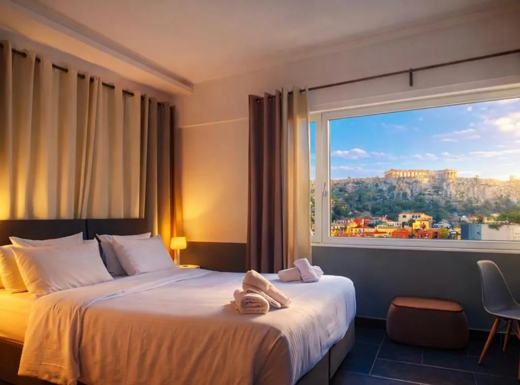 Bed in Elite Ermou Suites