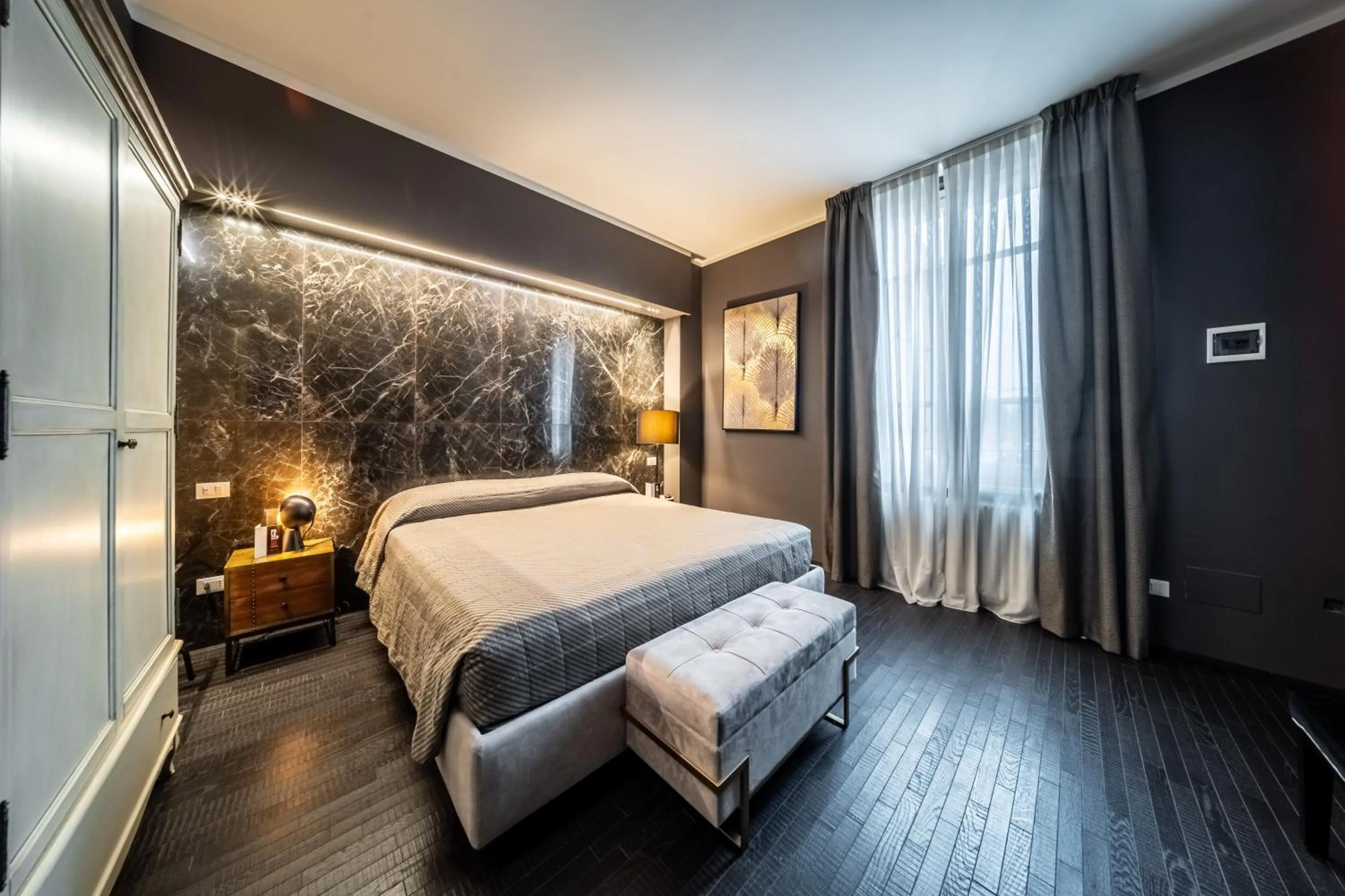 Bed in Palazzo Gozzi Bed & Beauty