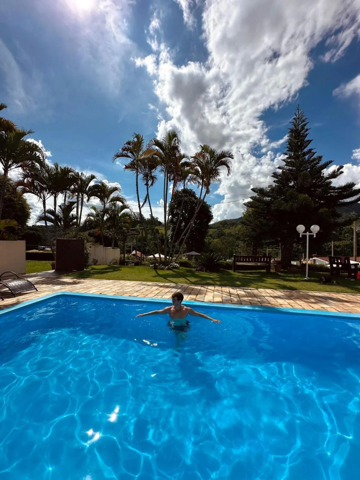 Pool view in Pousada Flores do Campo