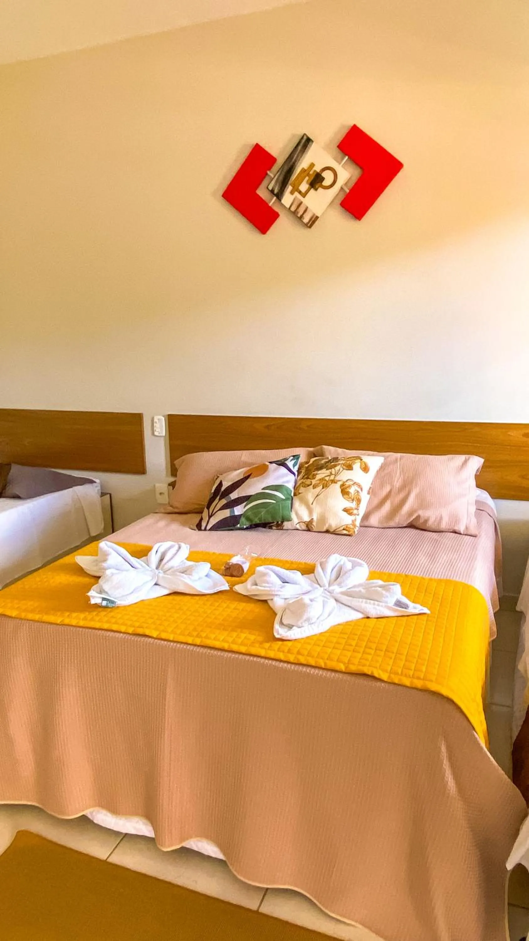 Bed in Pousada Flores do Campo