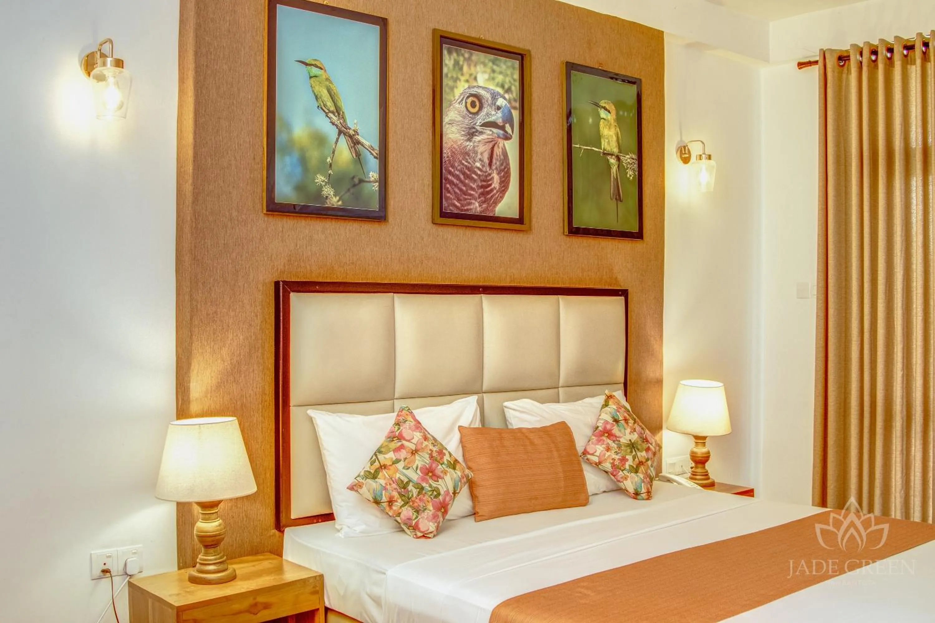 Bed in Jade Green Hotel Hambantota
