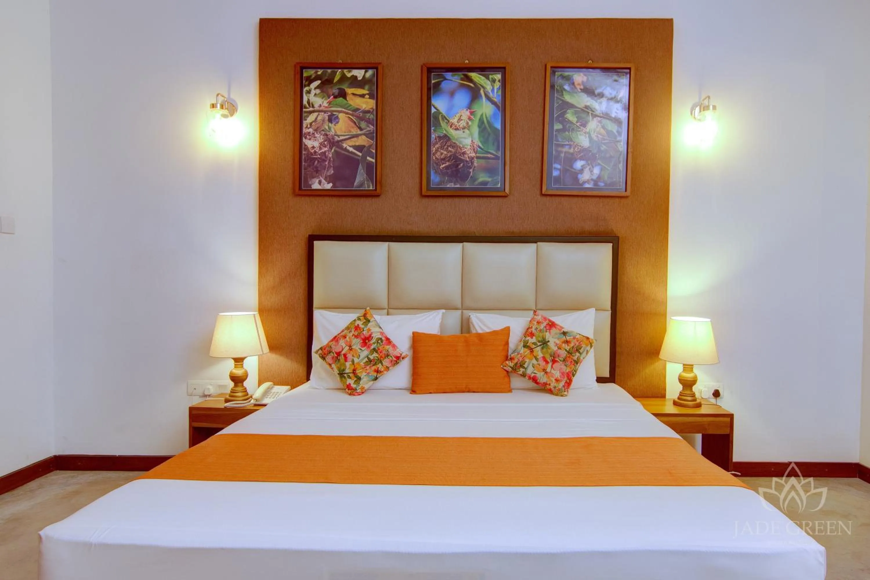 Bed in Jade Green Hotel Hambantota