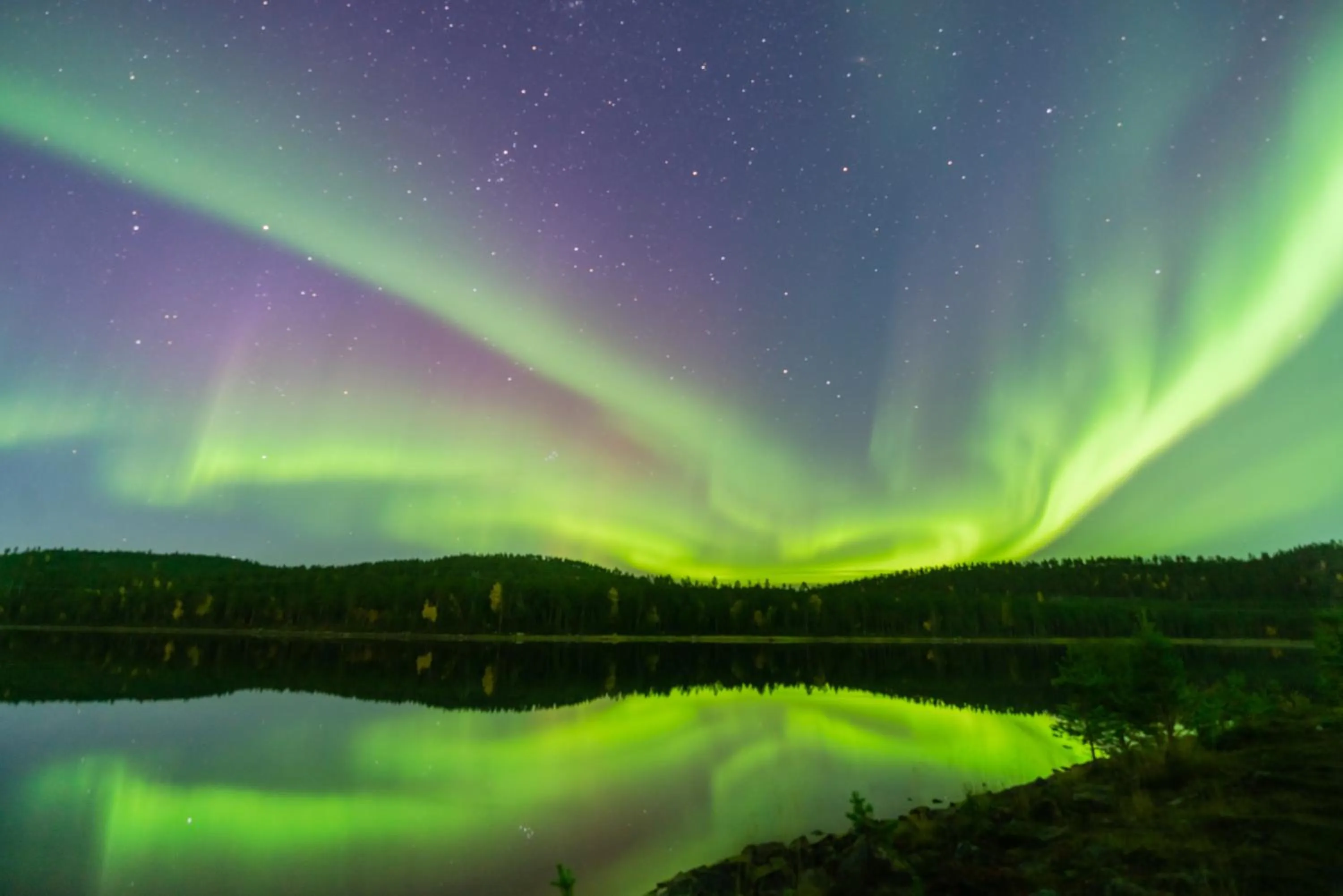 Natural landscape in Northern Lights Village Saariselkä