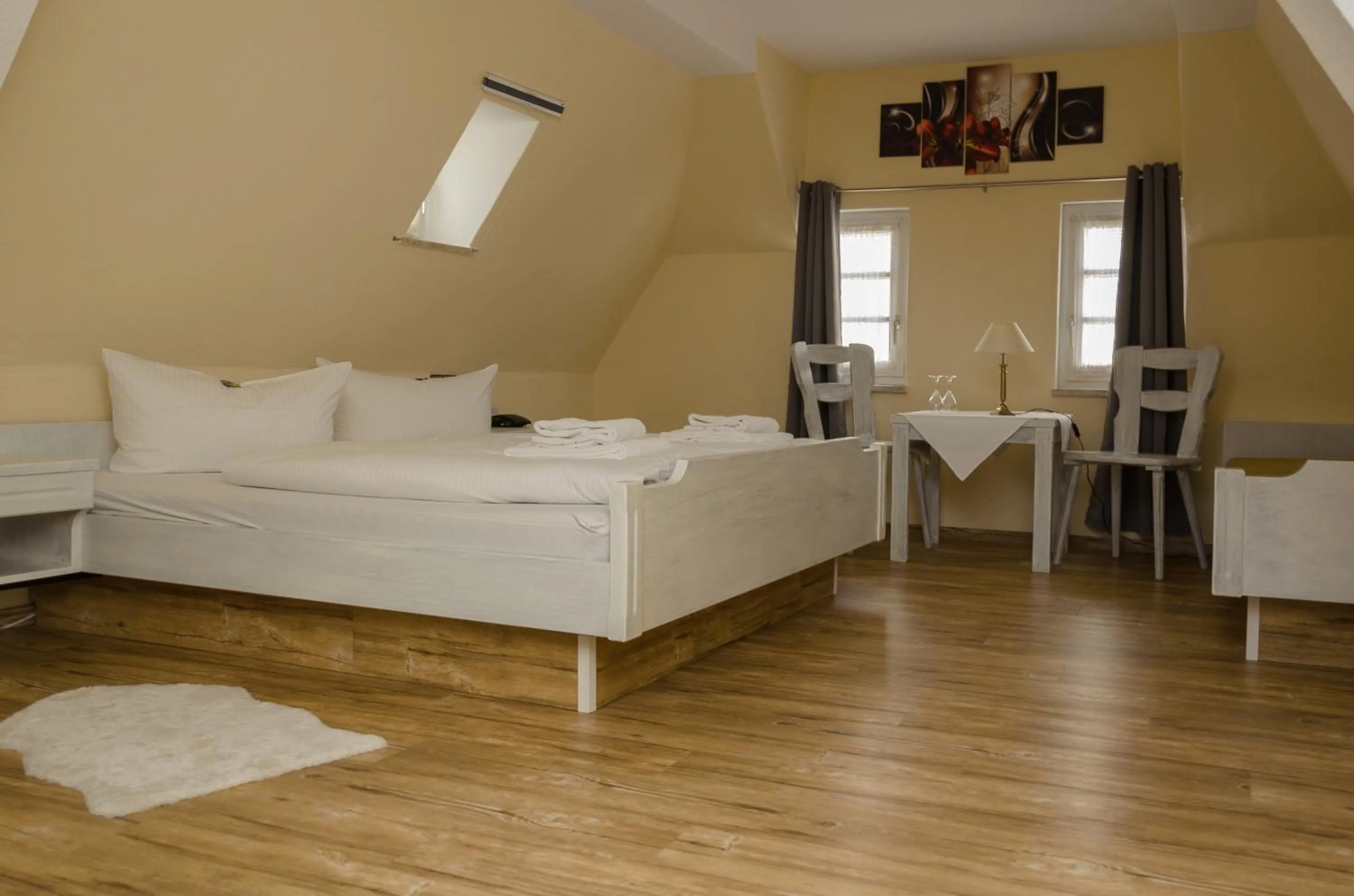 Bed in Hotel Rheingraf