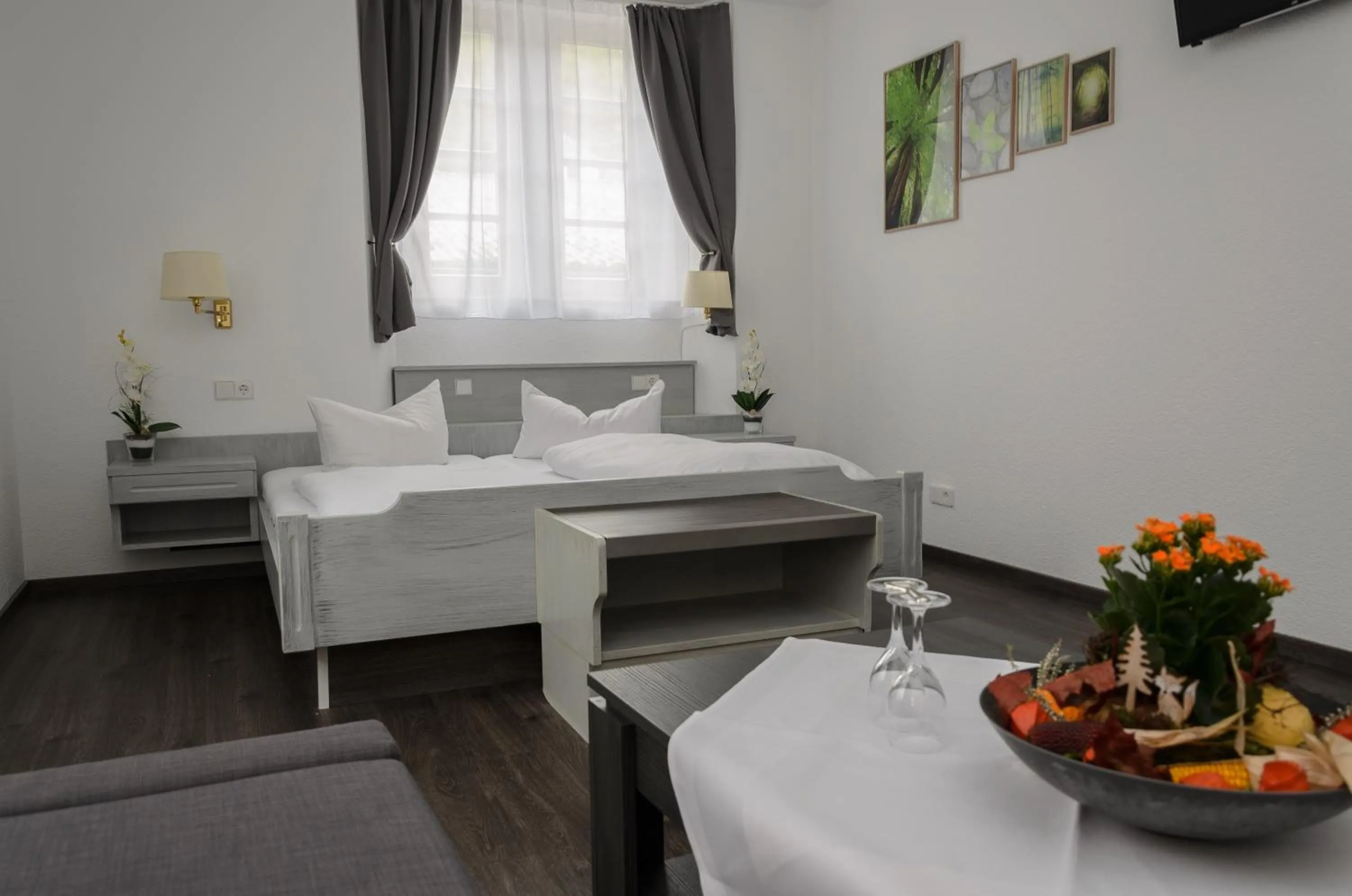 Bed in Hotel Rheingraf