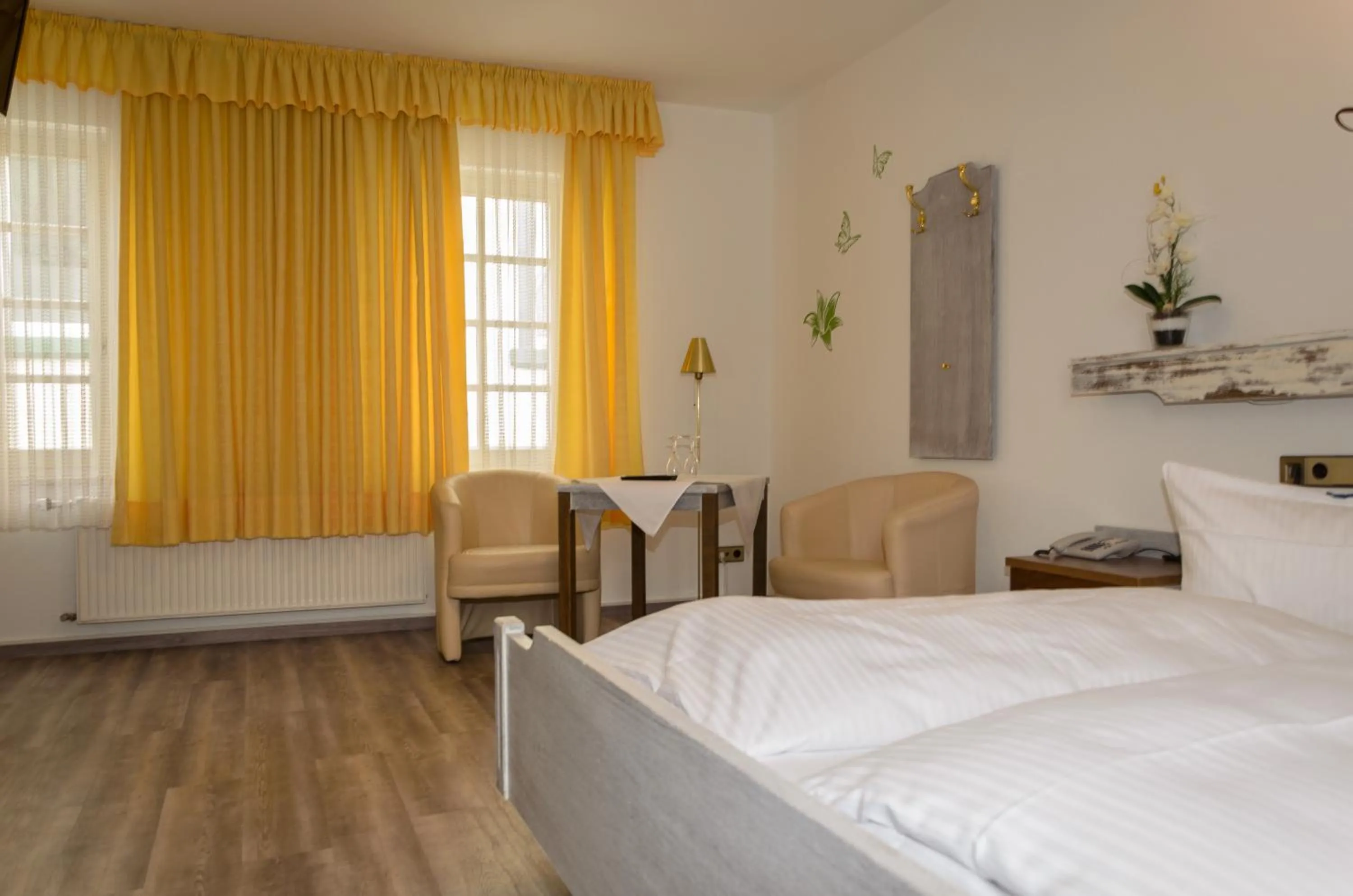 Bed in Hotel Rheingraf