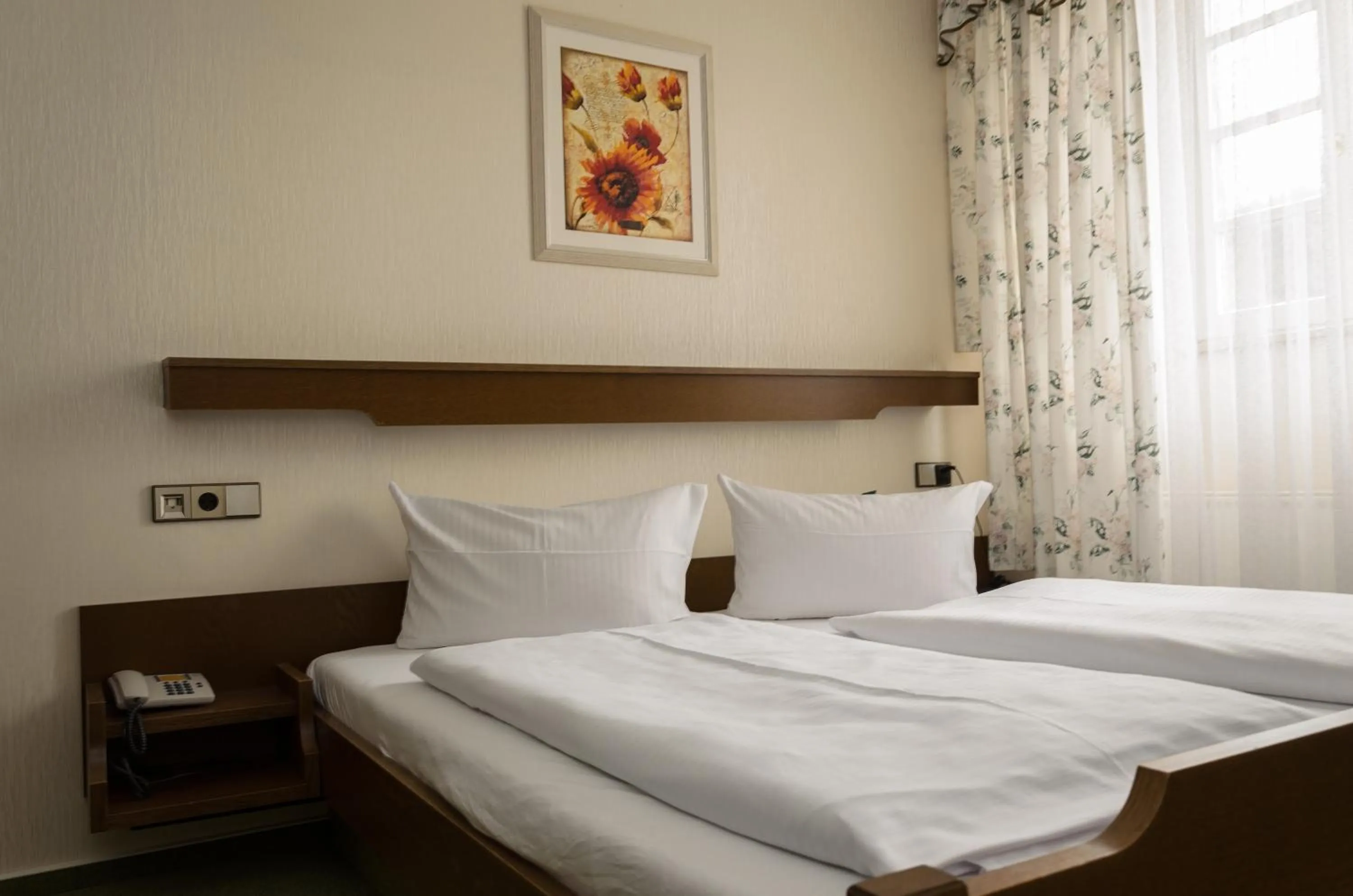 Bed in Hotel Rheingraf