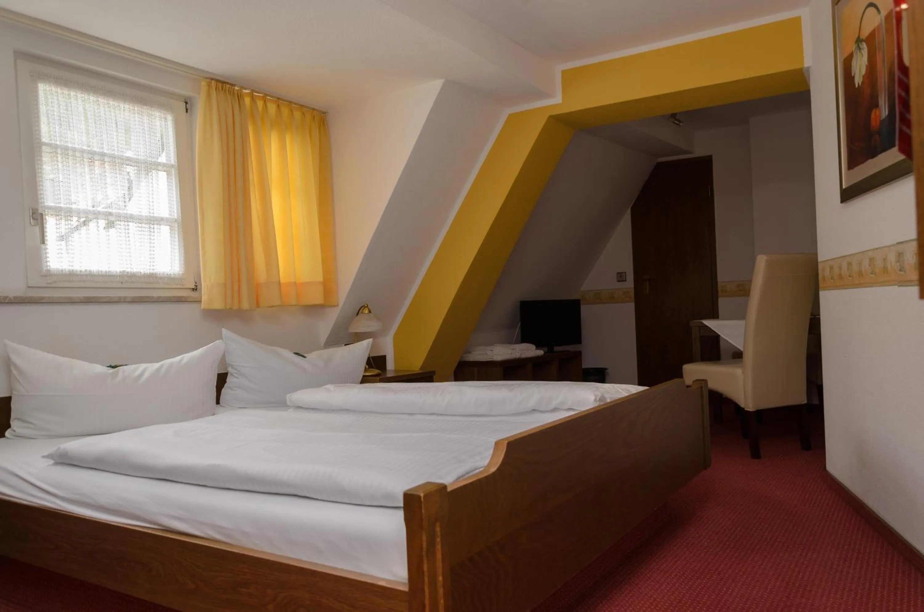 Bed in Hotel Rheingraf