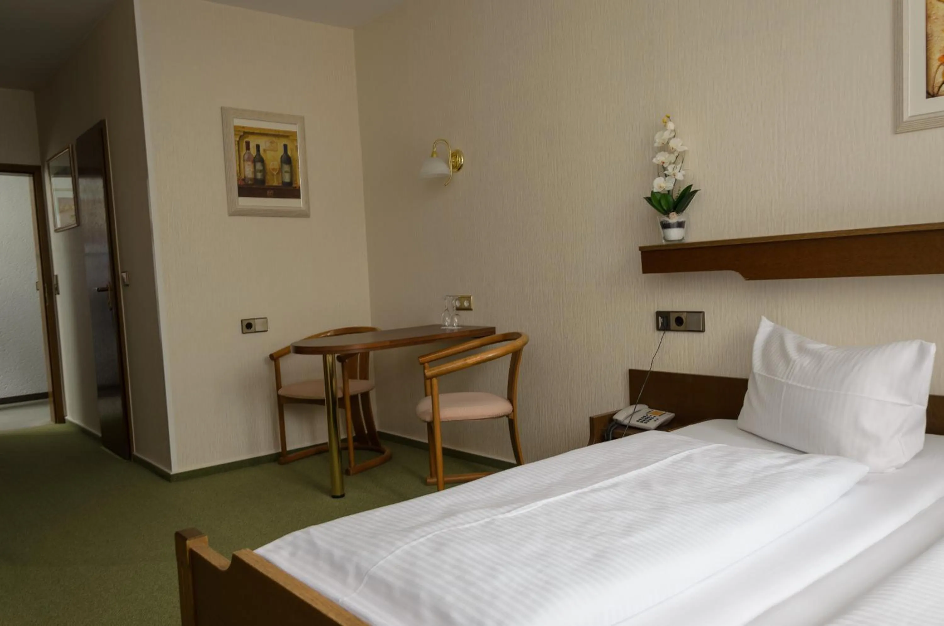 Bed in Hotel Rheingraf