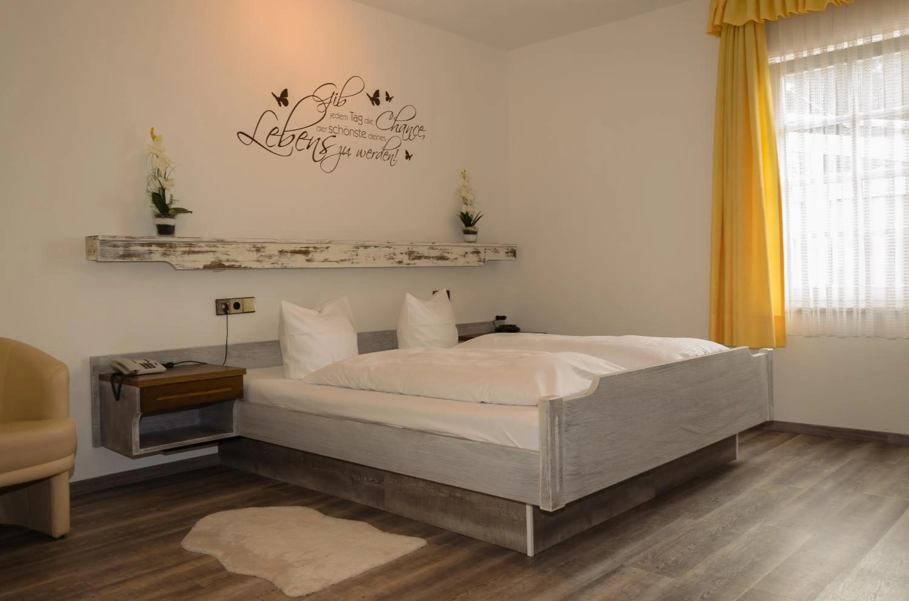 Bed in Hotel Rheingraf