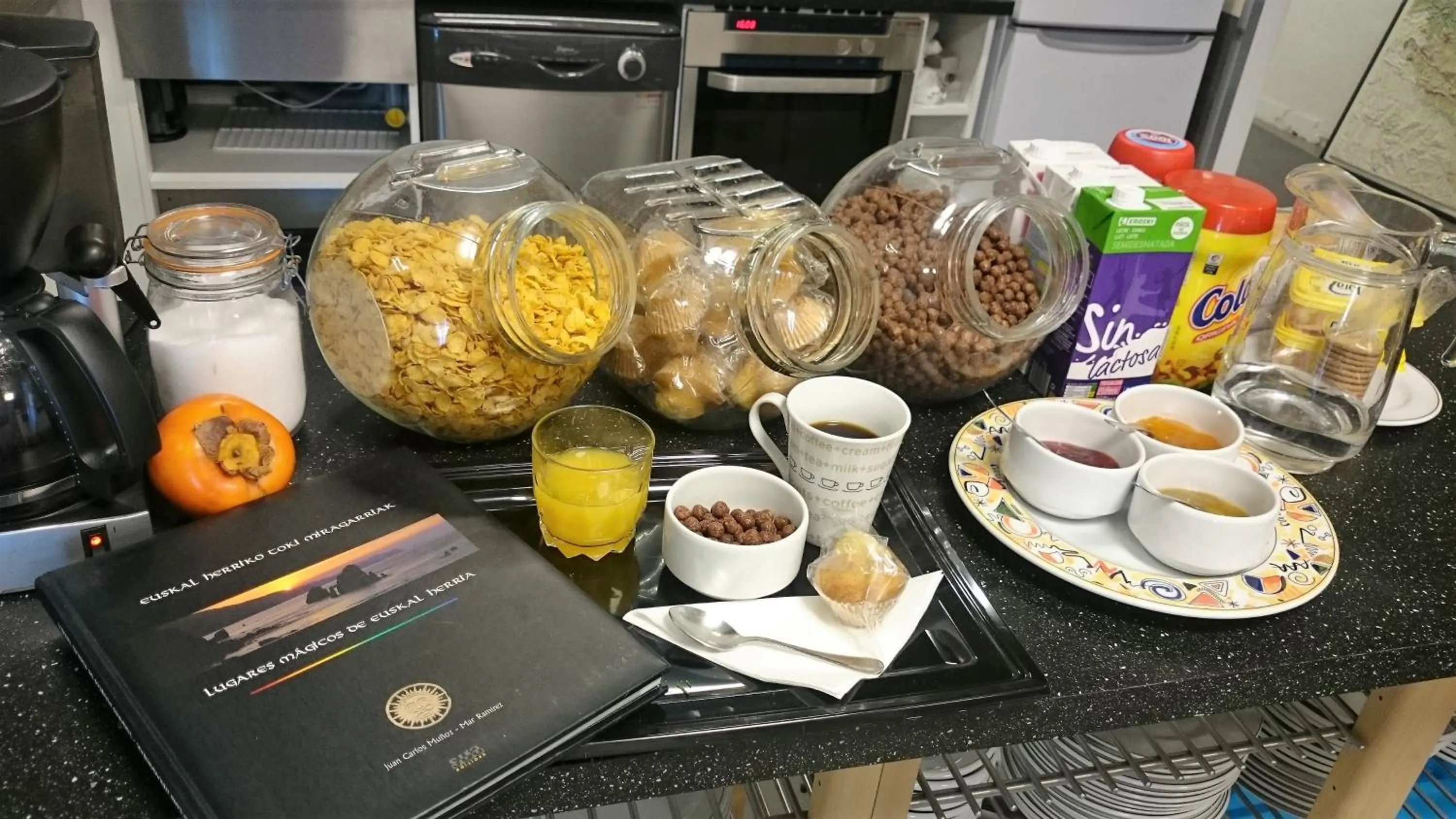 Continental breakfast in All Iron Hostel