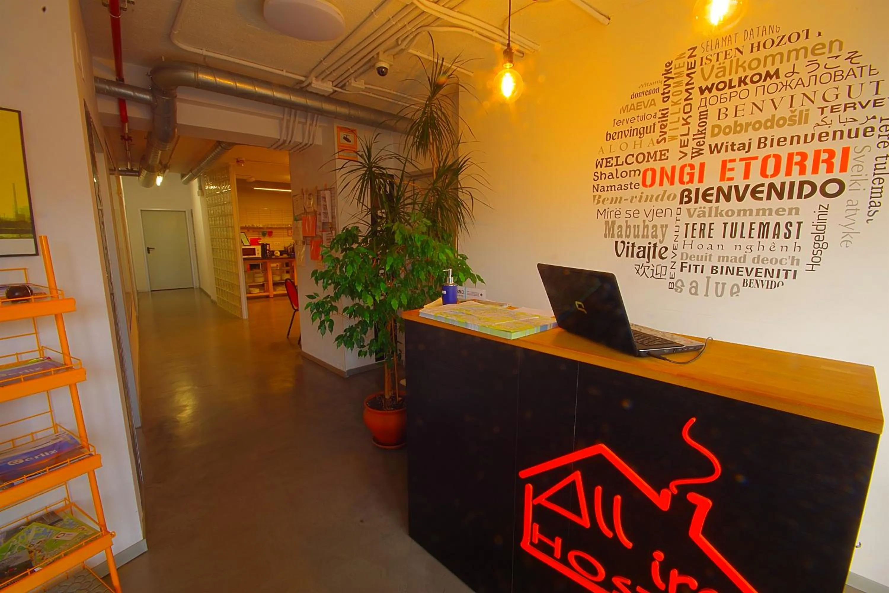 Lobby or reception in All Iron Hostel