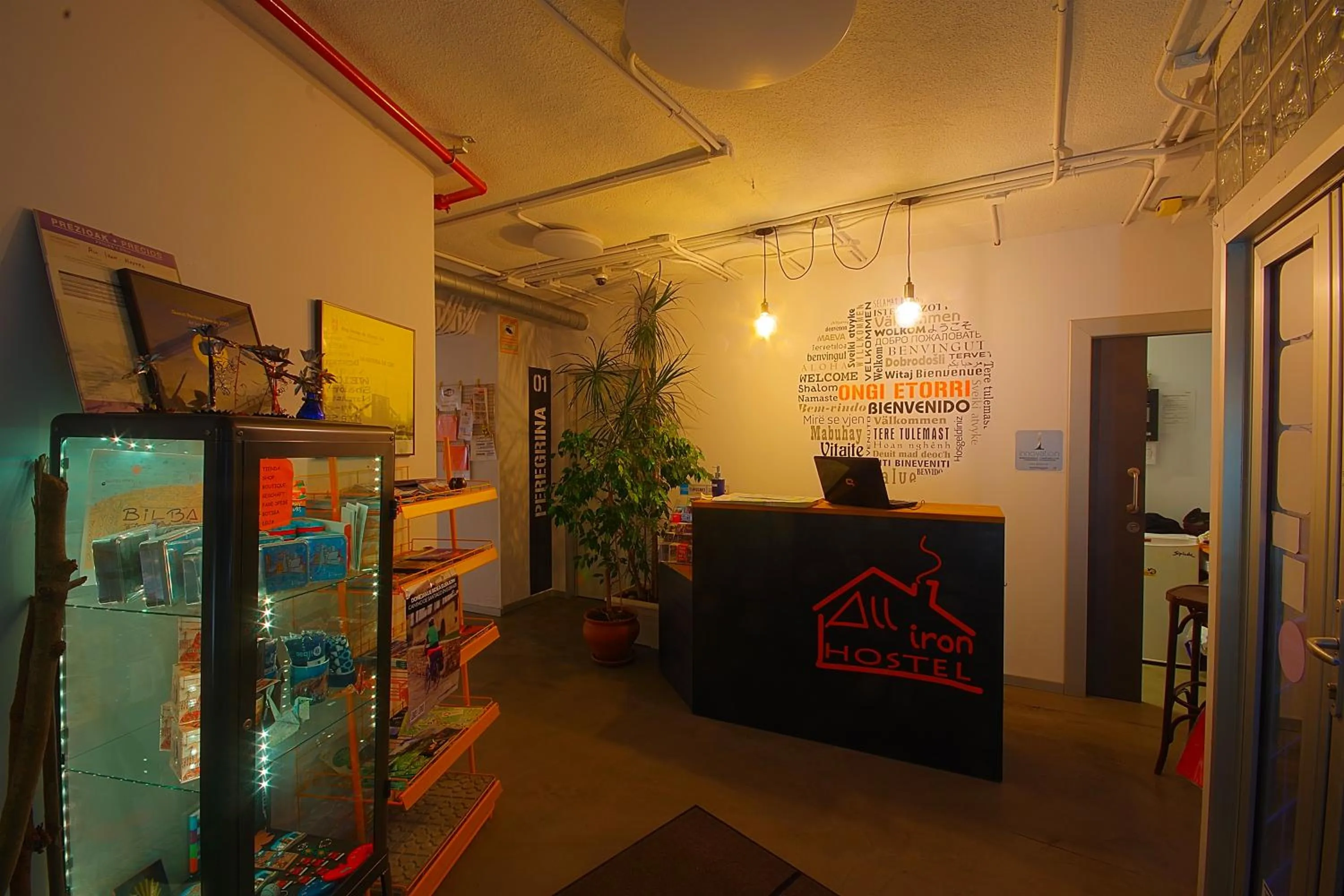 Lobby or reception in All Iron Hostel