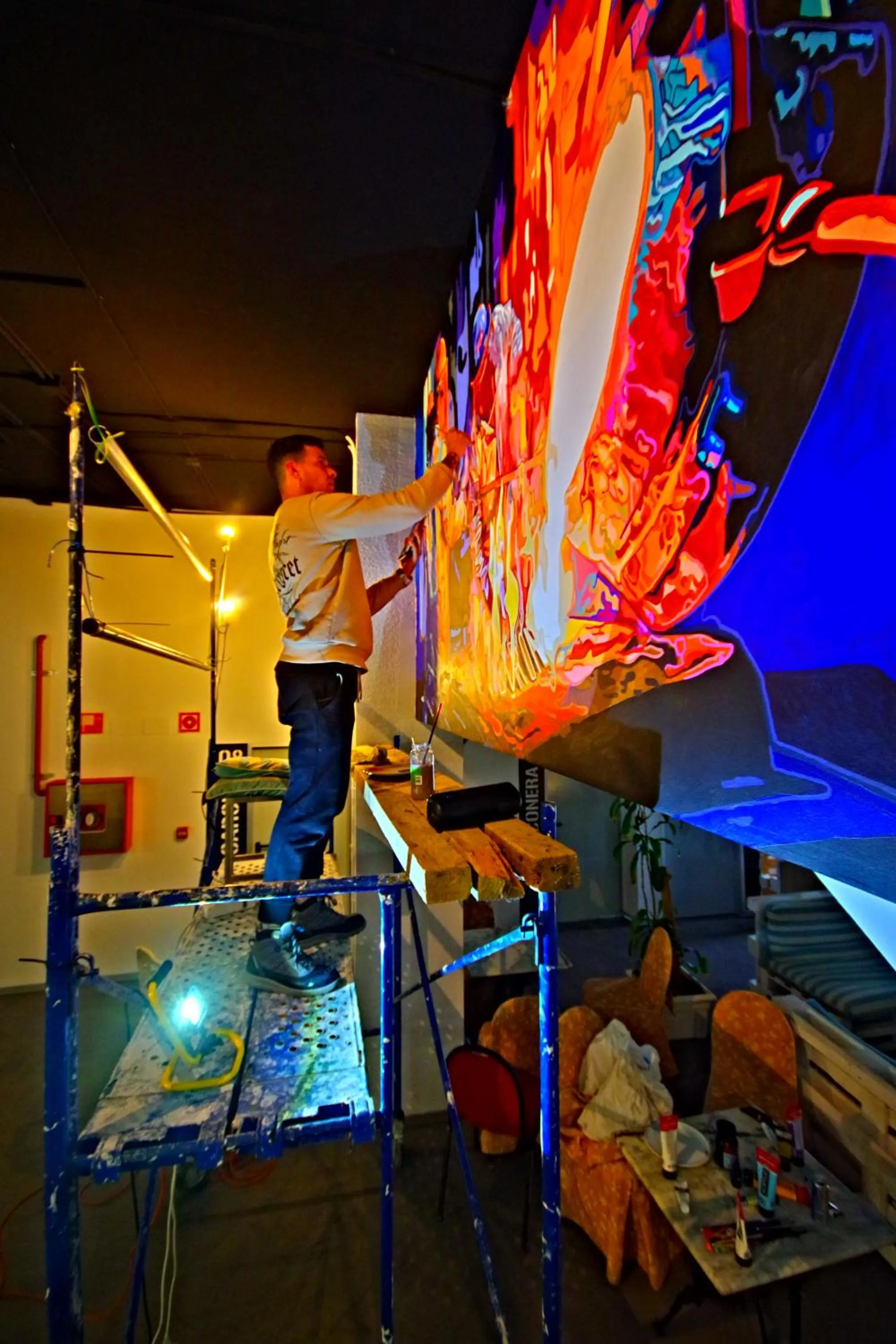 Living room in All Iron Hostel