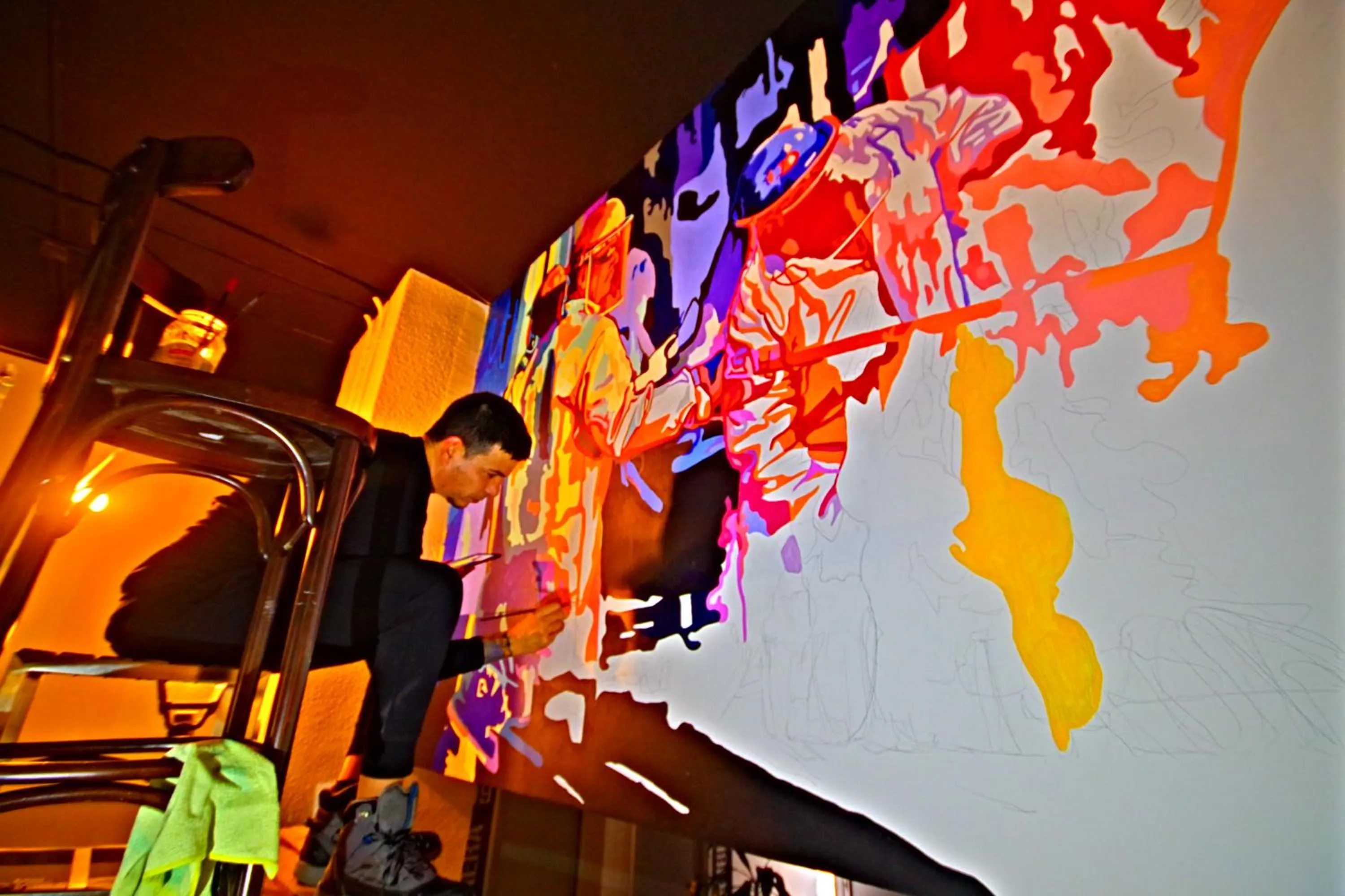 Living room in All Iron Hostel