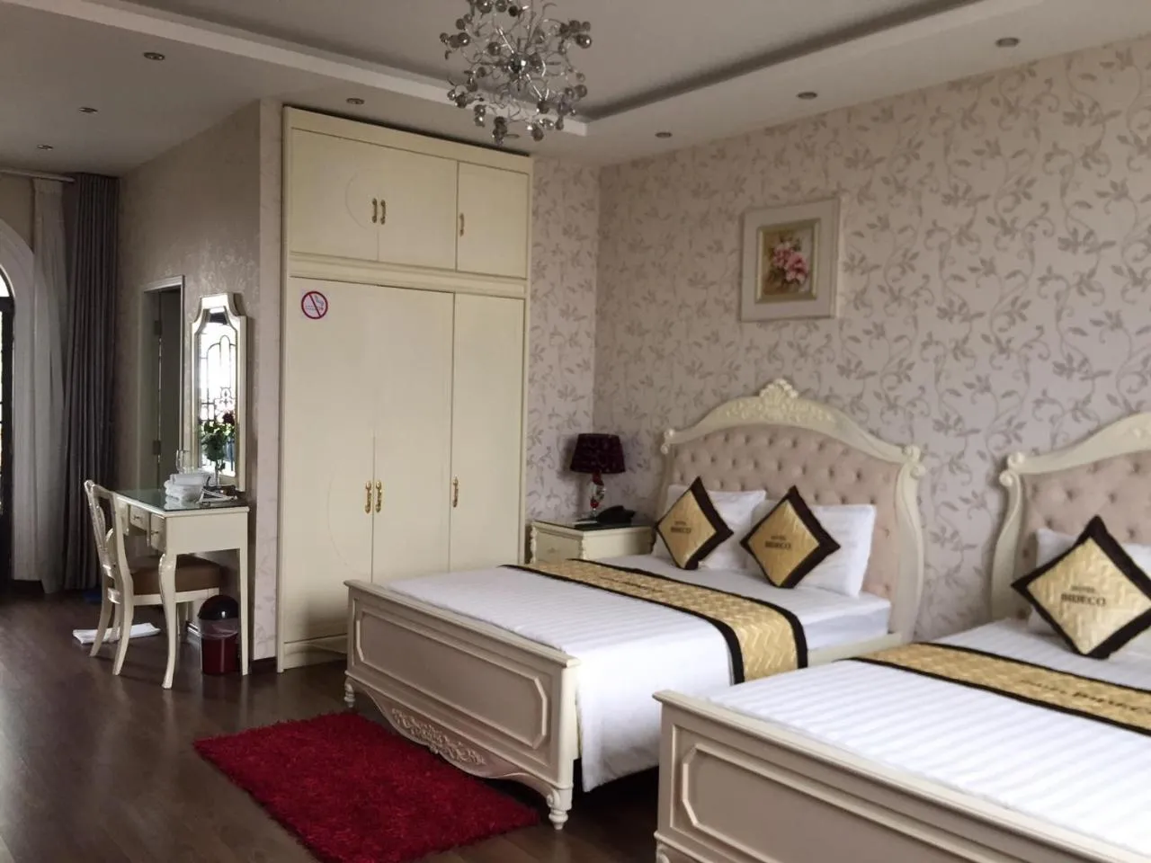 Bed in Bideco Hotel