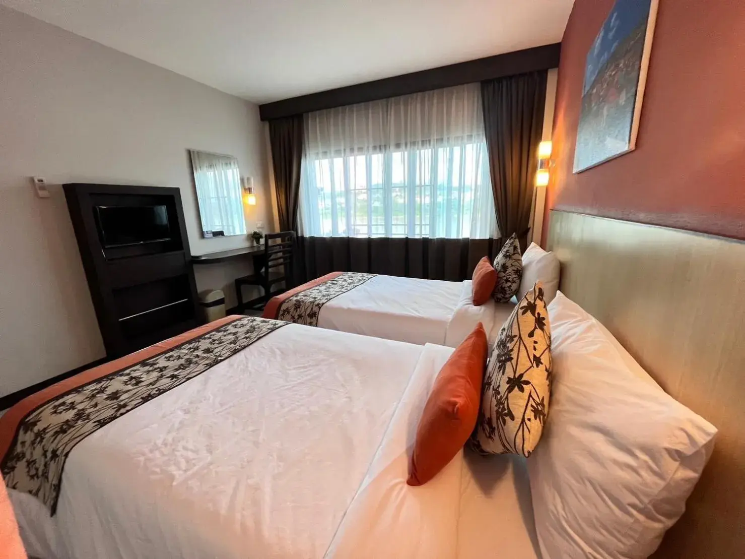 Bed in Chiangkhong Teak Garden Riverfront Onsen Hotel- SHA Extra Plus Bed in Chiangkhong Teak Garden Riverfront Onsen Hotel- SHA Extra Plus
