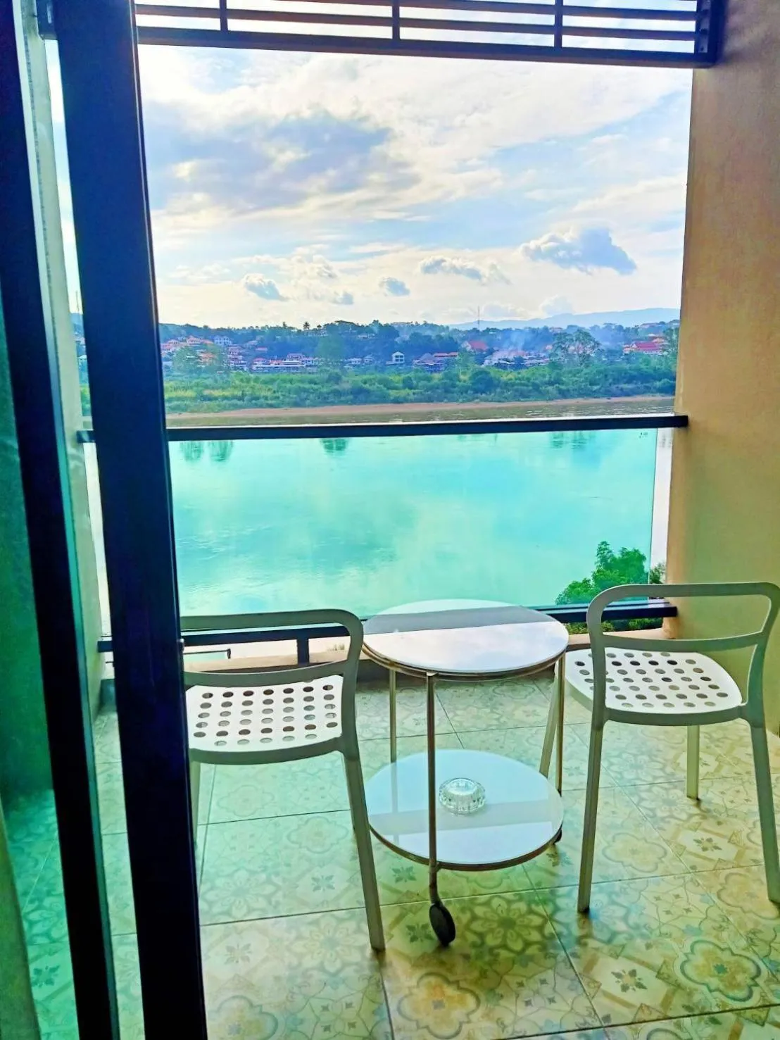 Patio in Chiangkhong Teak Garden Riverfront Onsen Hotel- SHA Extra Plus