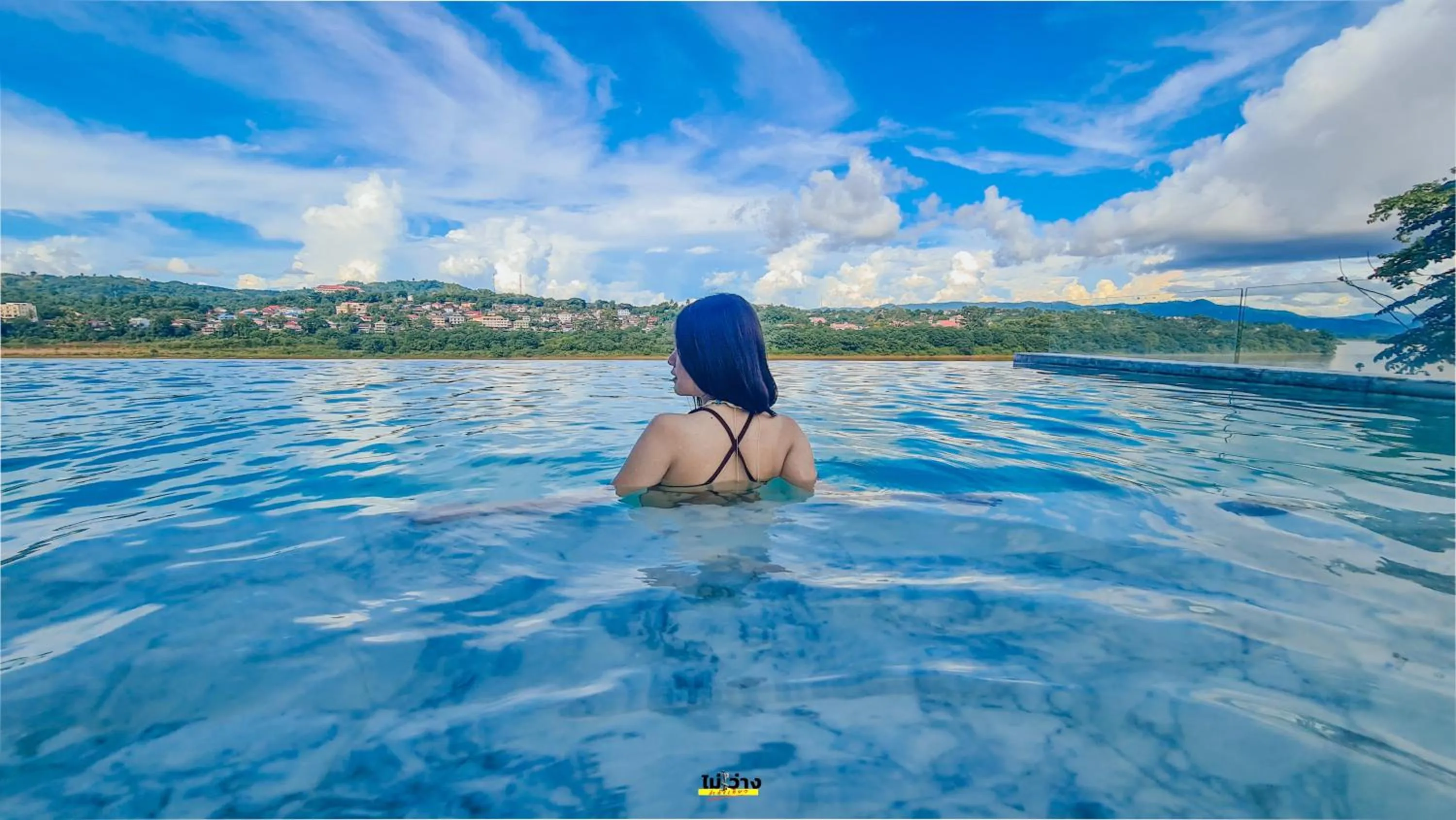 Swimming pool in Chiangkhong Teak Garden Riverfront Onsen Hotel- SHA Extra Plus