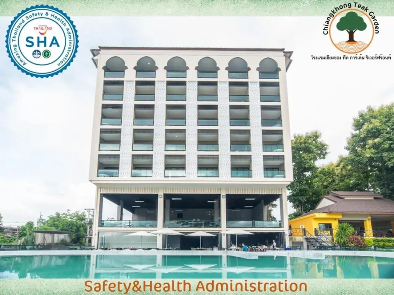 Property building in Chiangkhong Teak Garden Riverfront Onsen Hotel- SHA Extra Plus Property building in Chiangkhong Teak Garden Riverfront Onsen Hotel- SHA Extra Plus