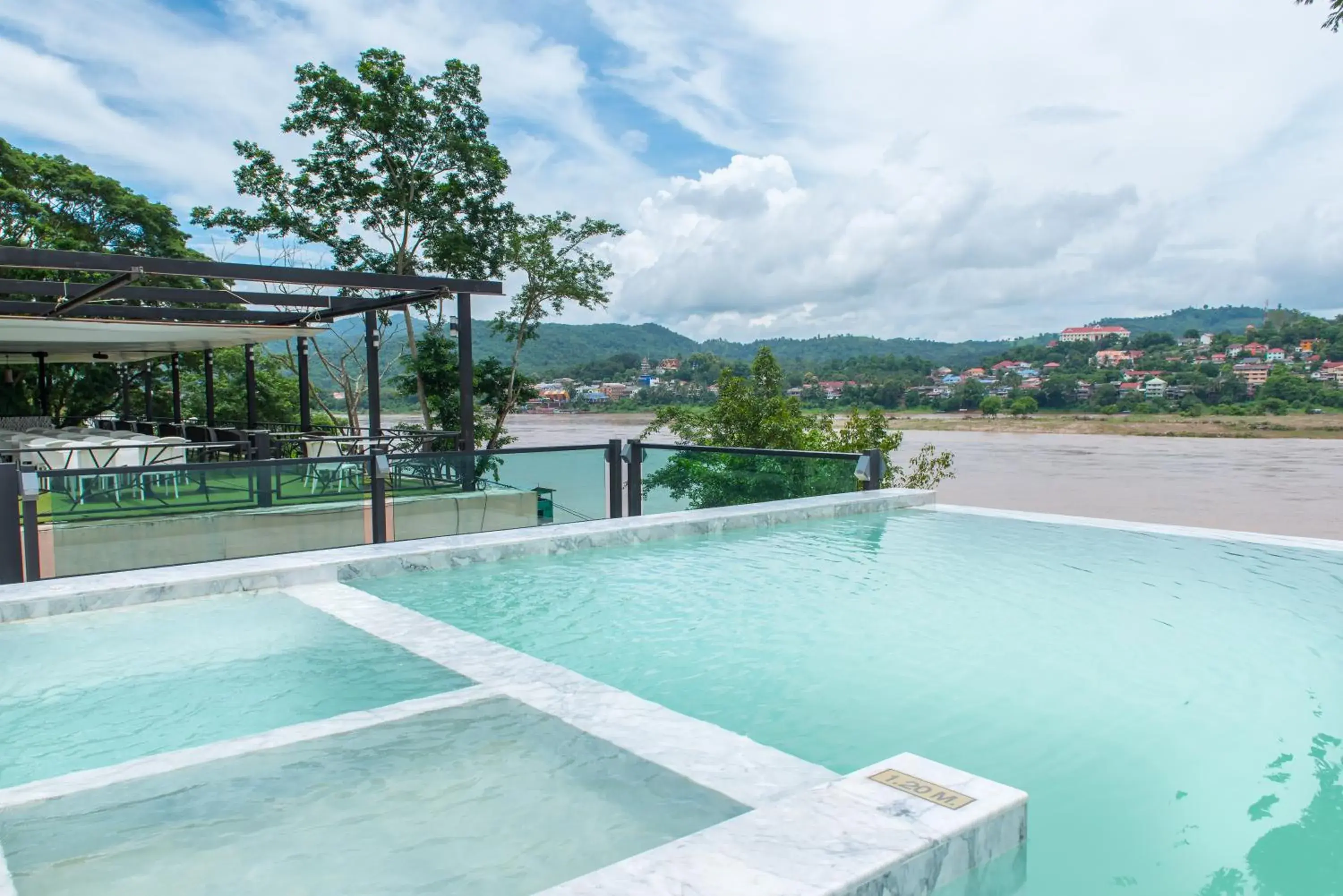River view in Chiangkhong Teak Garden Riverfront Onsen Hotel- SHA Extra Plus River view in Chiangkhong Teak Garden Riverfront Onsen Hotel- SHA Extra Plus