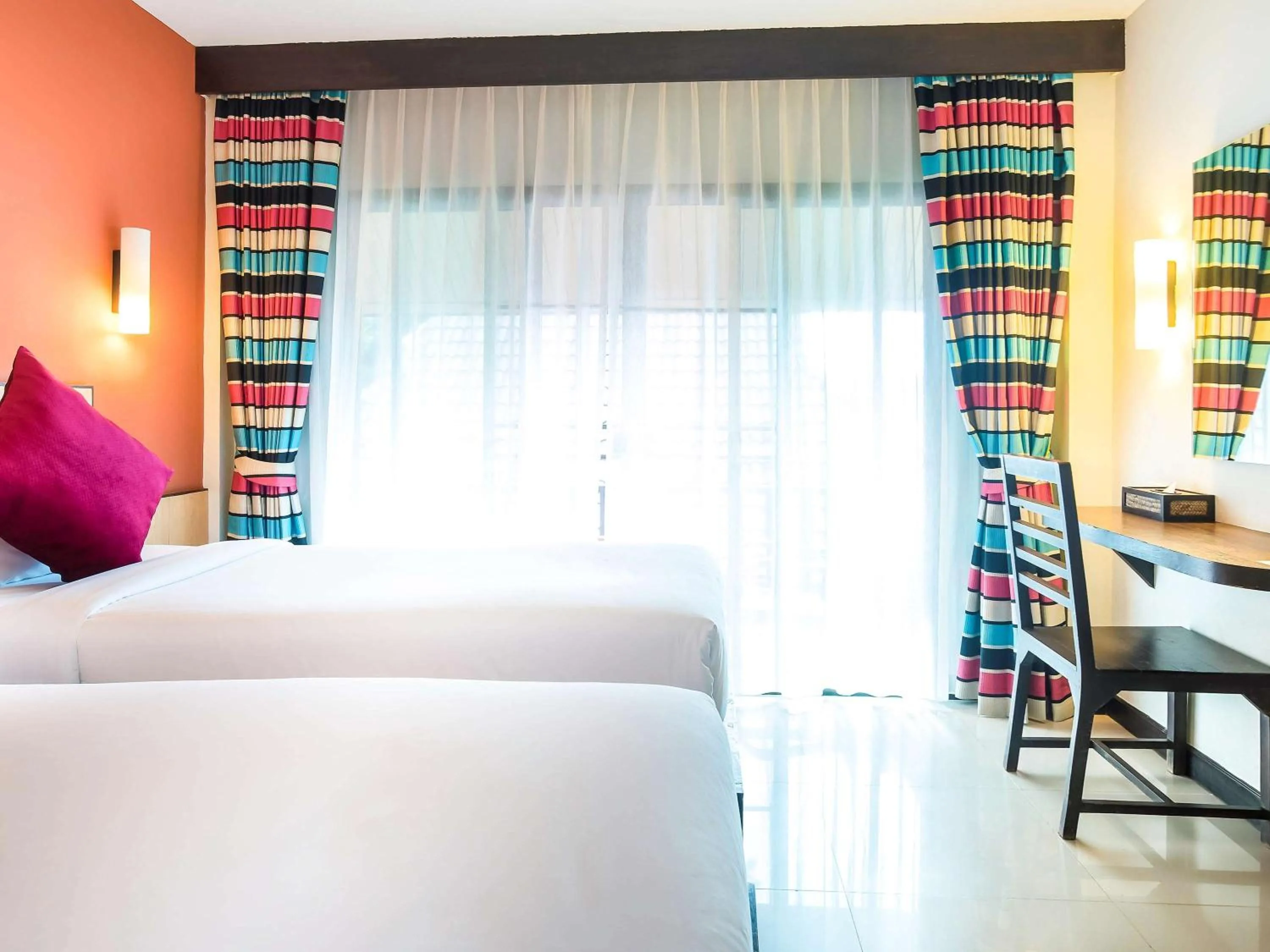 Photo of the whole room, Bed in Chiangkhong Teak Garden Riverfront Onsen Hotel- SHA Extra Plus