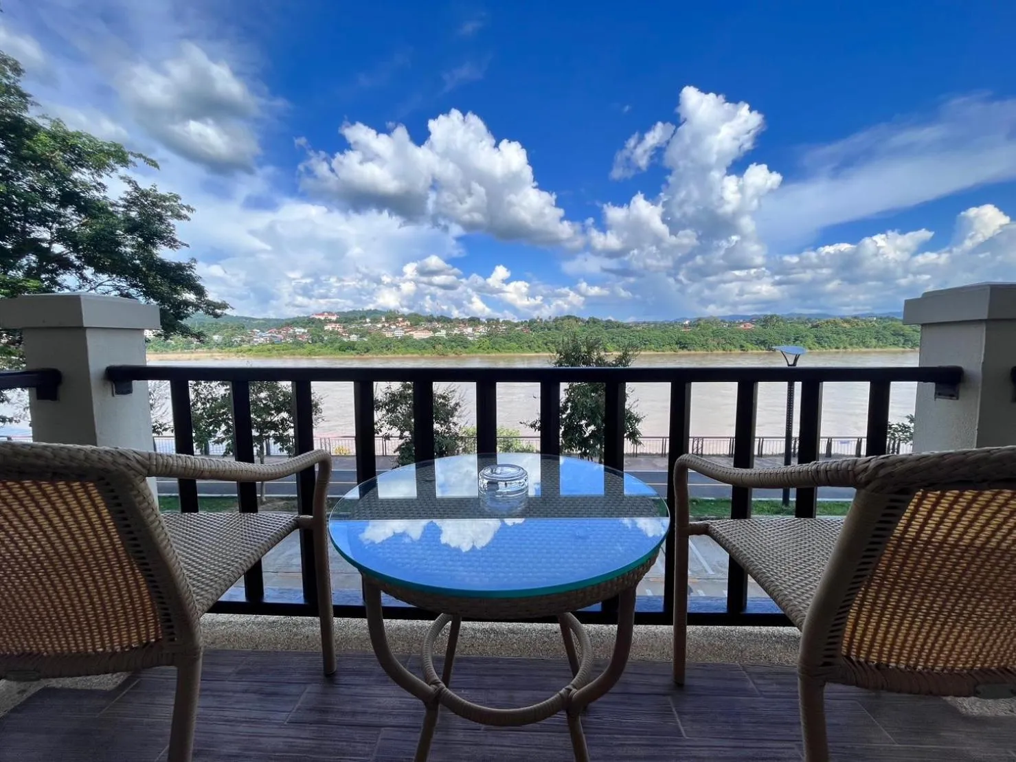 River view in Chiangkhong Teak Garden Riverfront Onsen Hotel- SHA Extra Plus