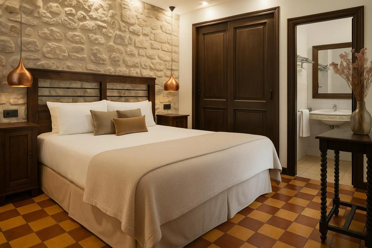 Photo of the whole room, Bed in Posada Mayor de Migueloa