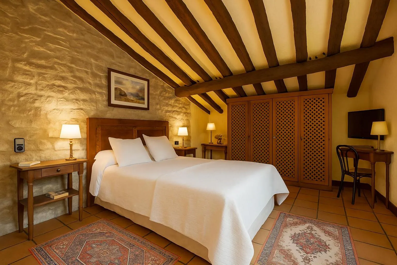 Photo of the whole room, Bed in Posada Mayor de Migueloa