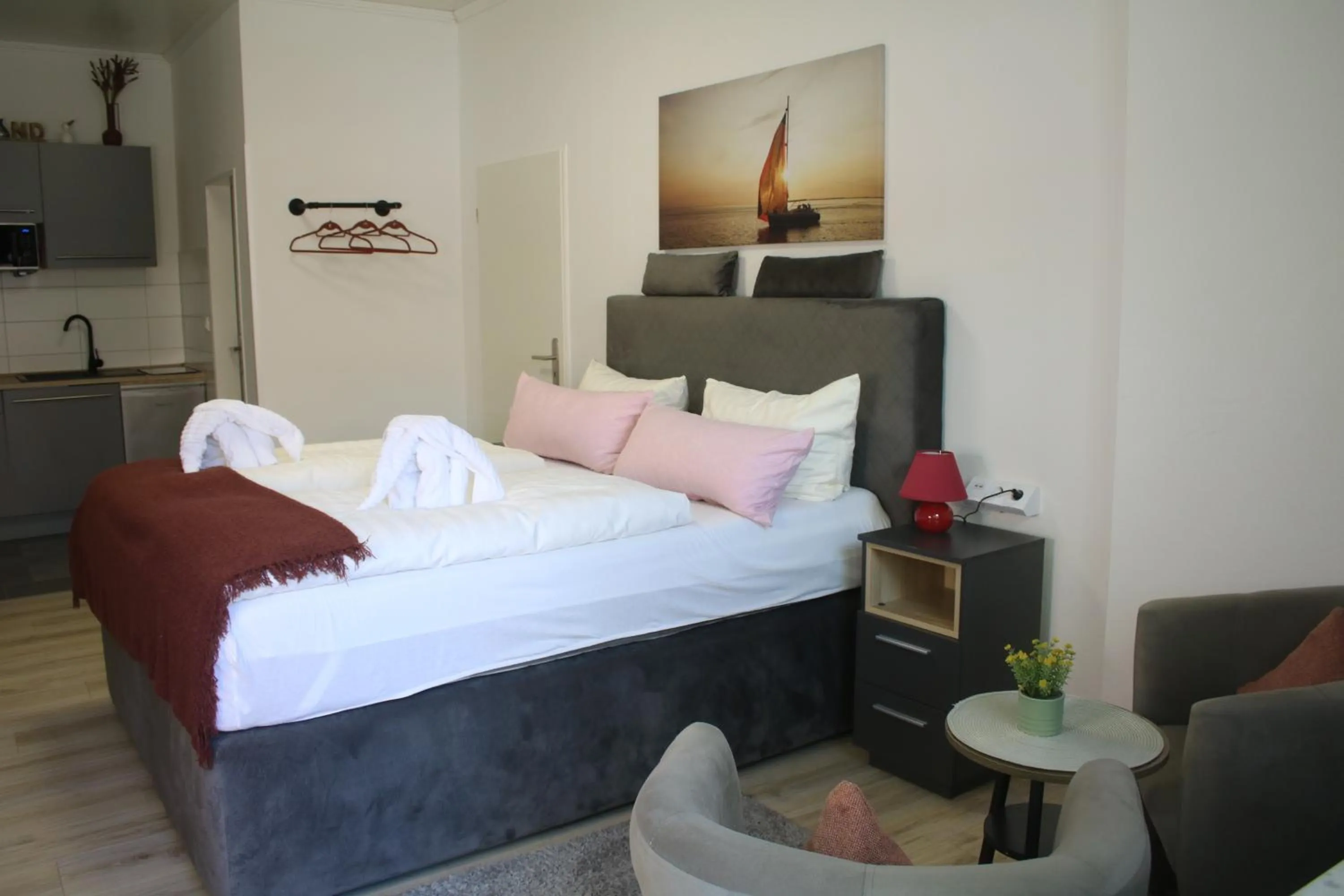 Bed in Hotel Garni Kröger