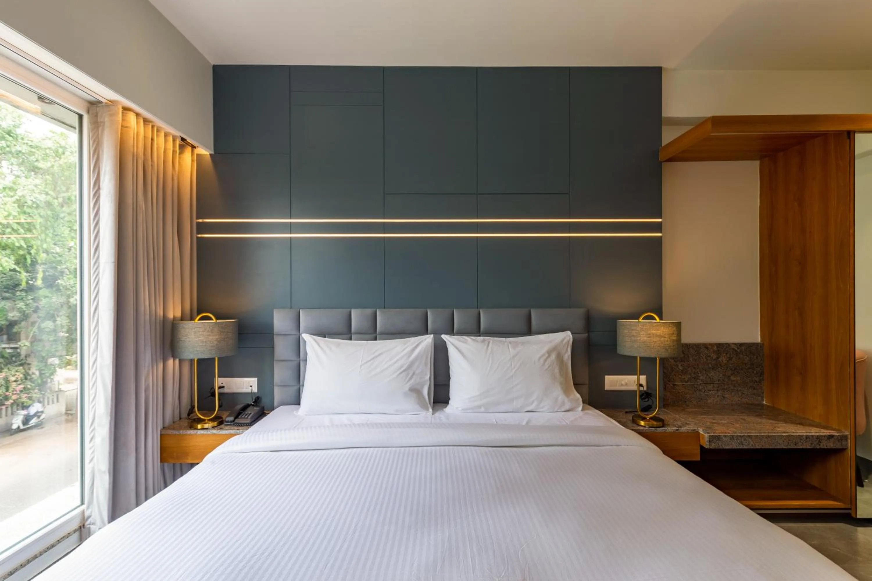 Bed in Hotel Nalanda