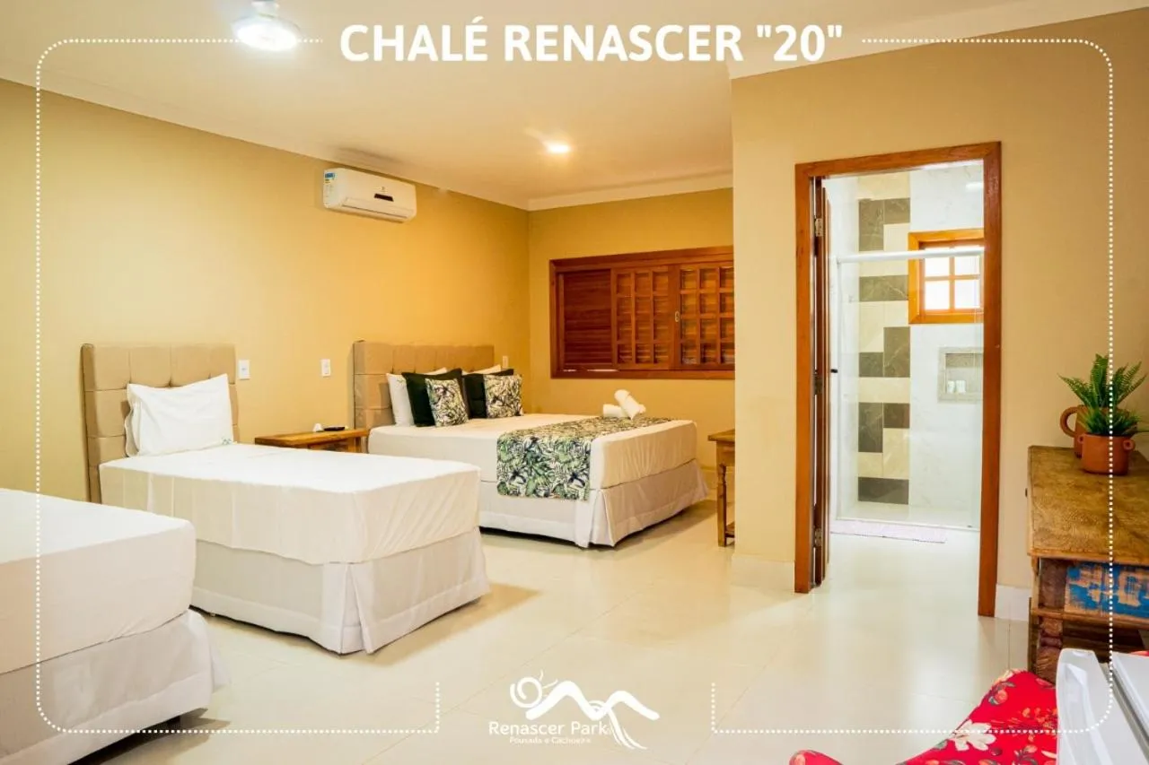 Bed in Pousada Renascer Park