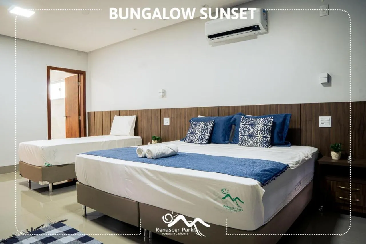 Bed in Pousada Renascer Park