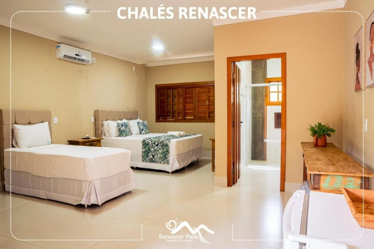 Bed in Pousada Renascer Park