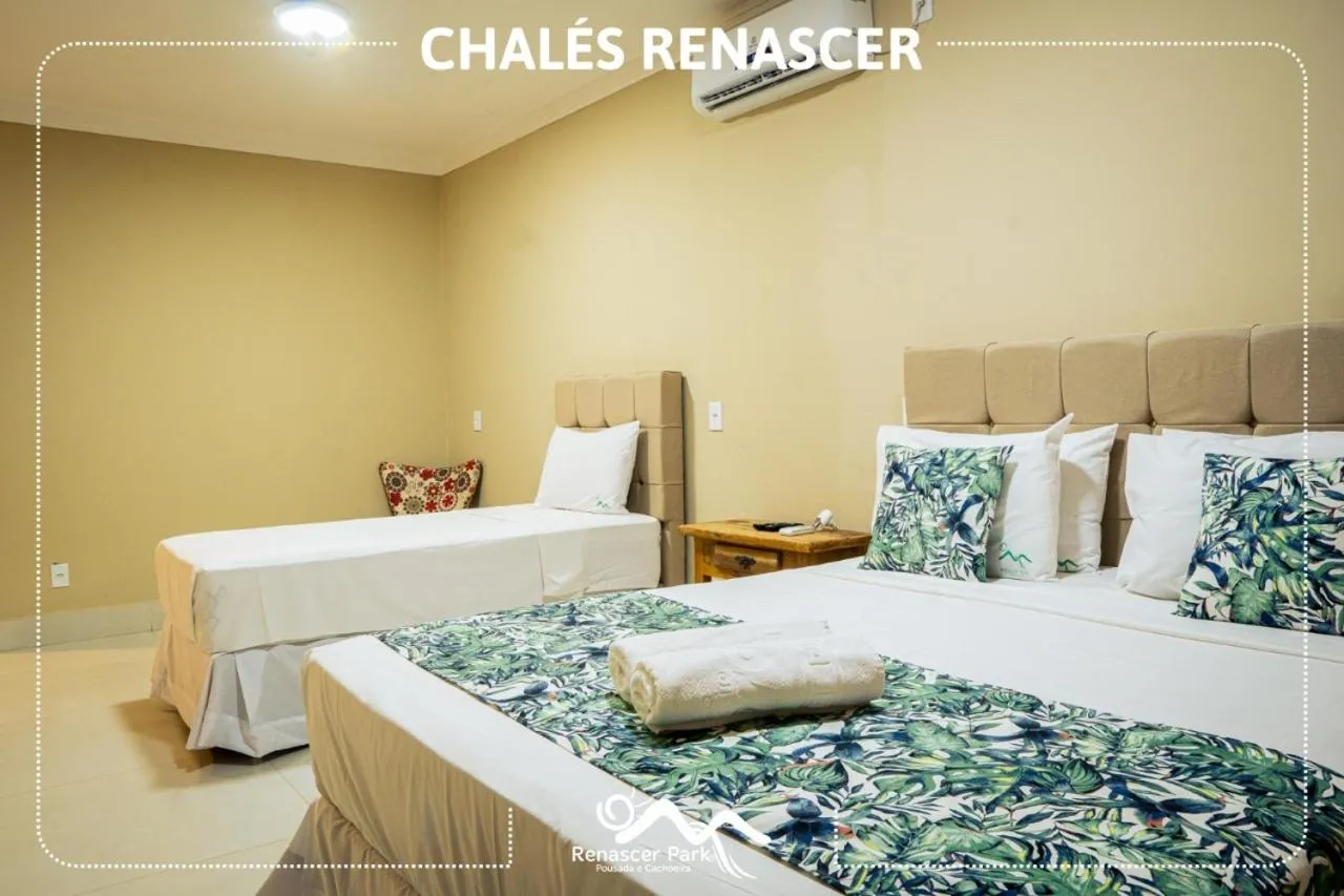 Bed in Pousada Renascer Park