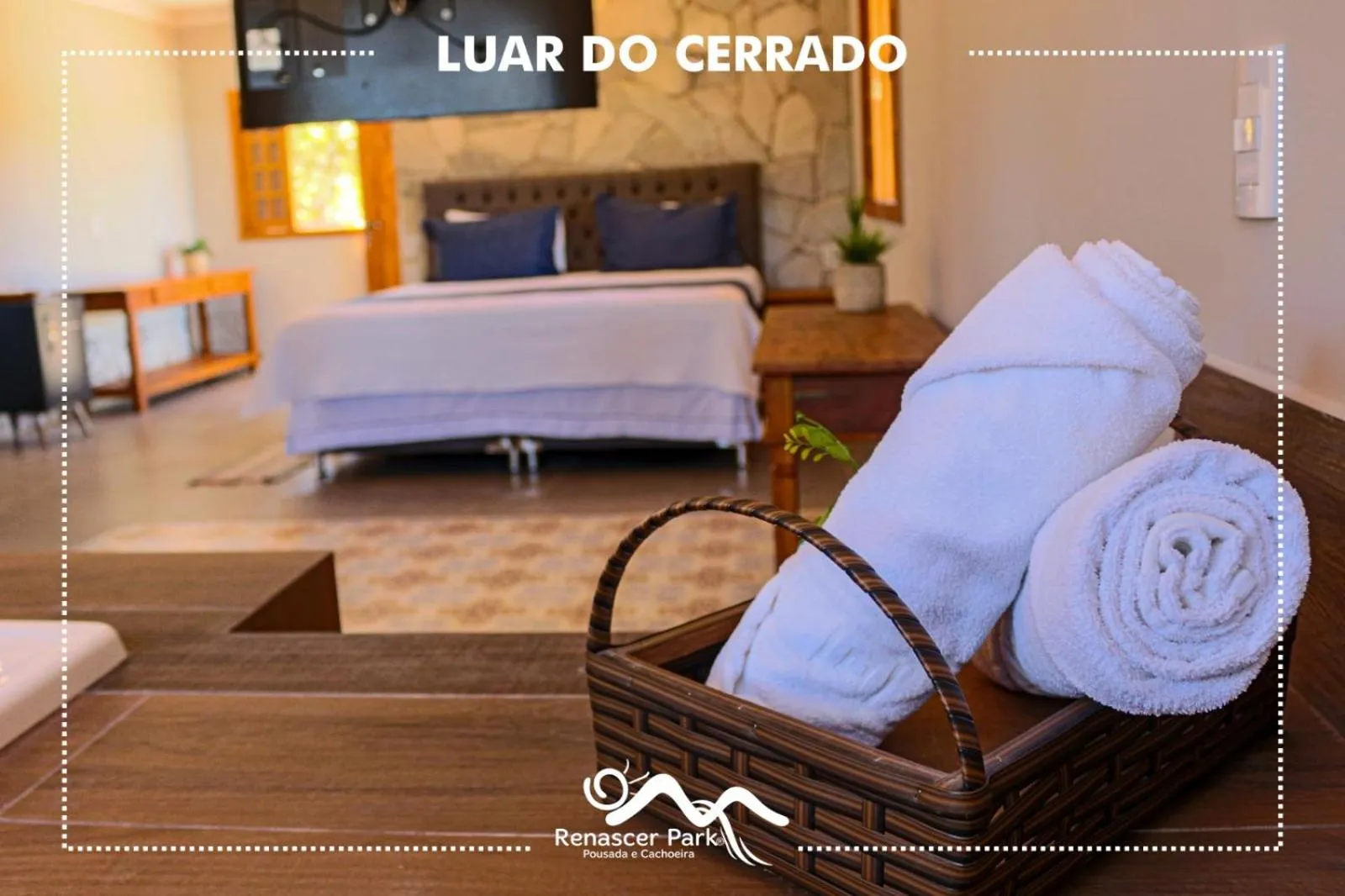 Bed in Pousada Renascer Park