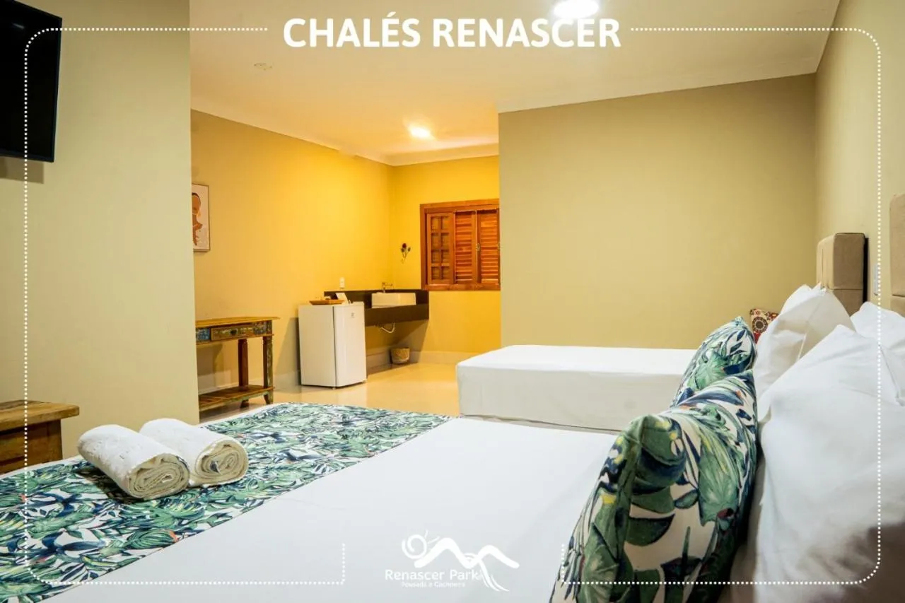 Bed in Pousada Renascer Park