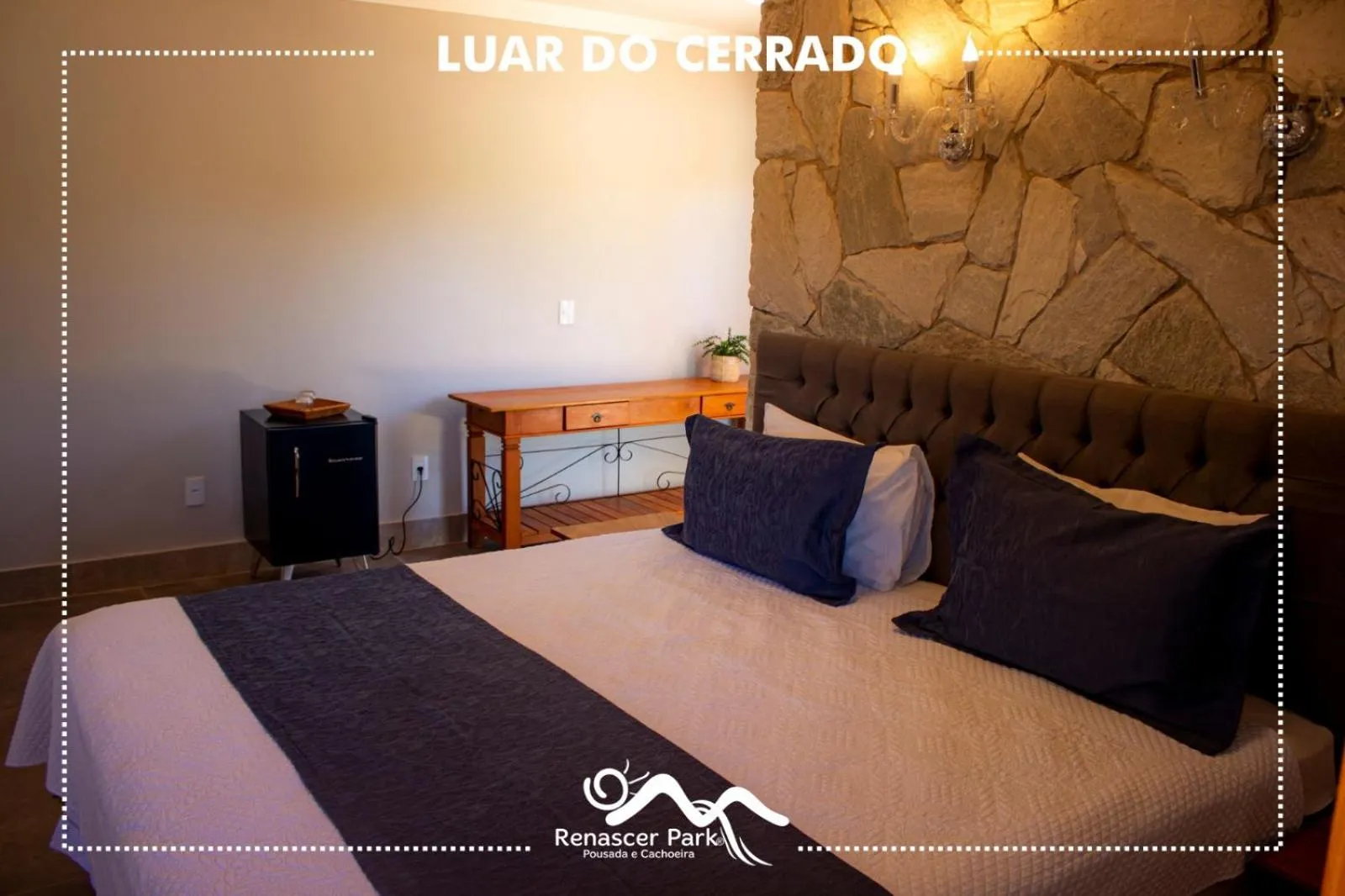 Bed in Pousada Renascer Park