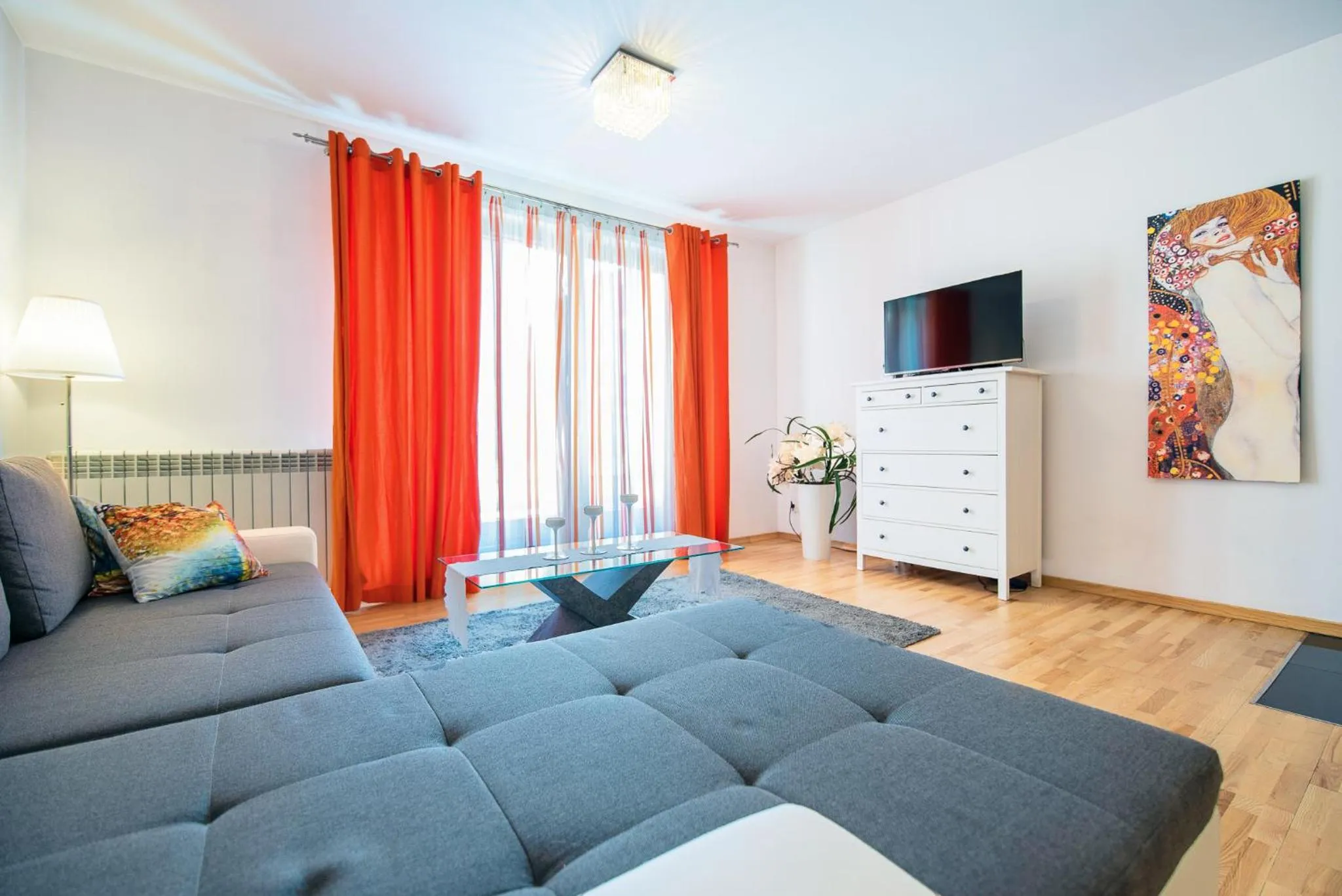 Living room in City Lights Apartments