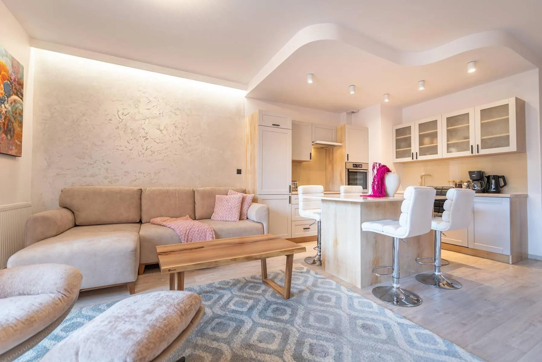 Living room in City Lights Apartments