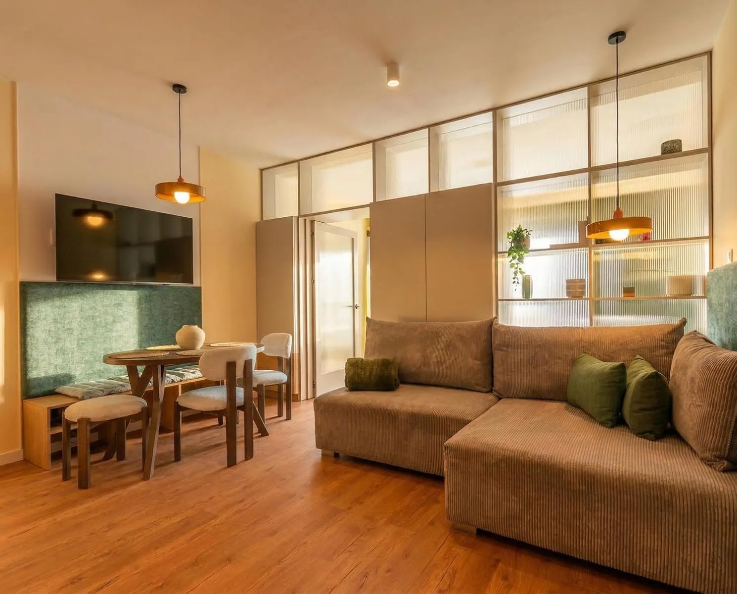 Living room in City Lights Apartments