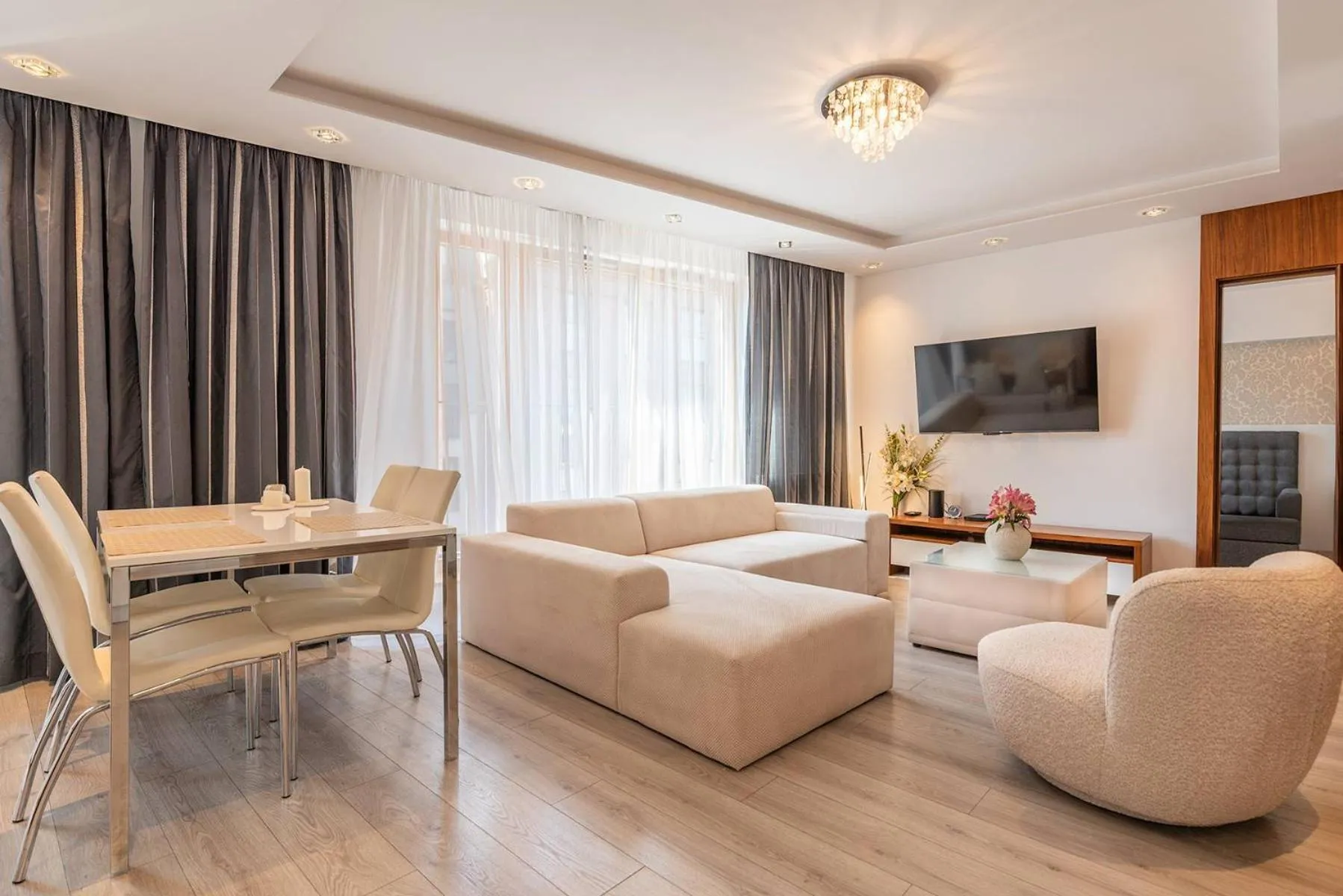 Living room in City Lights Apartments