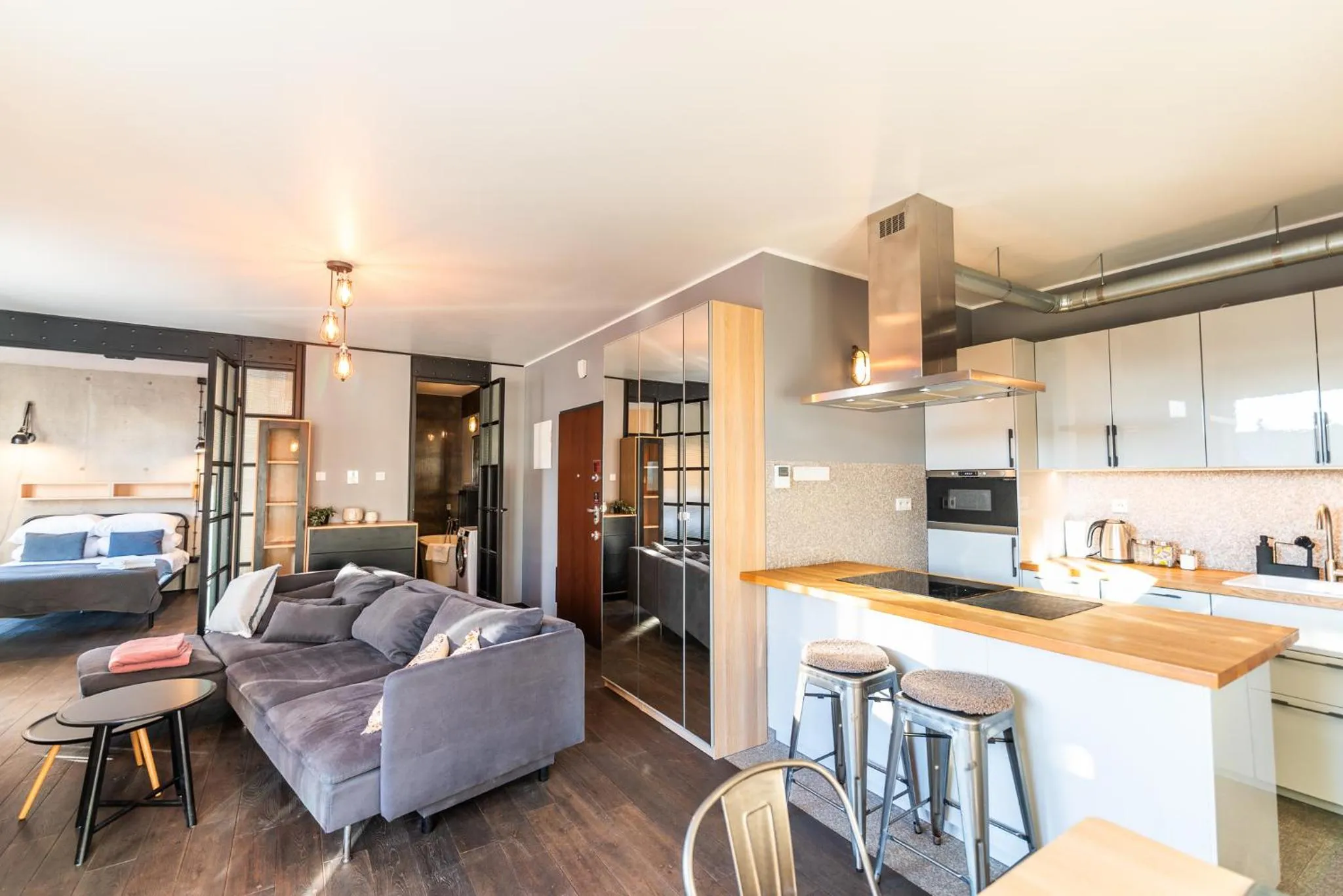 Living room in City Lights Apartments