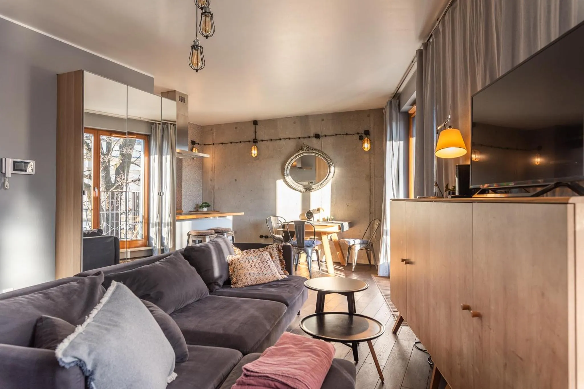 Living room in City Lights Apartments