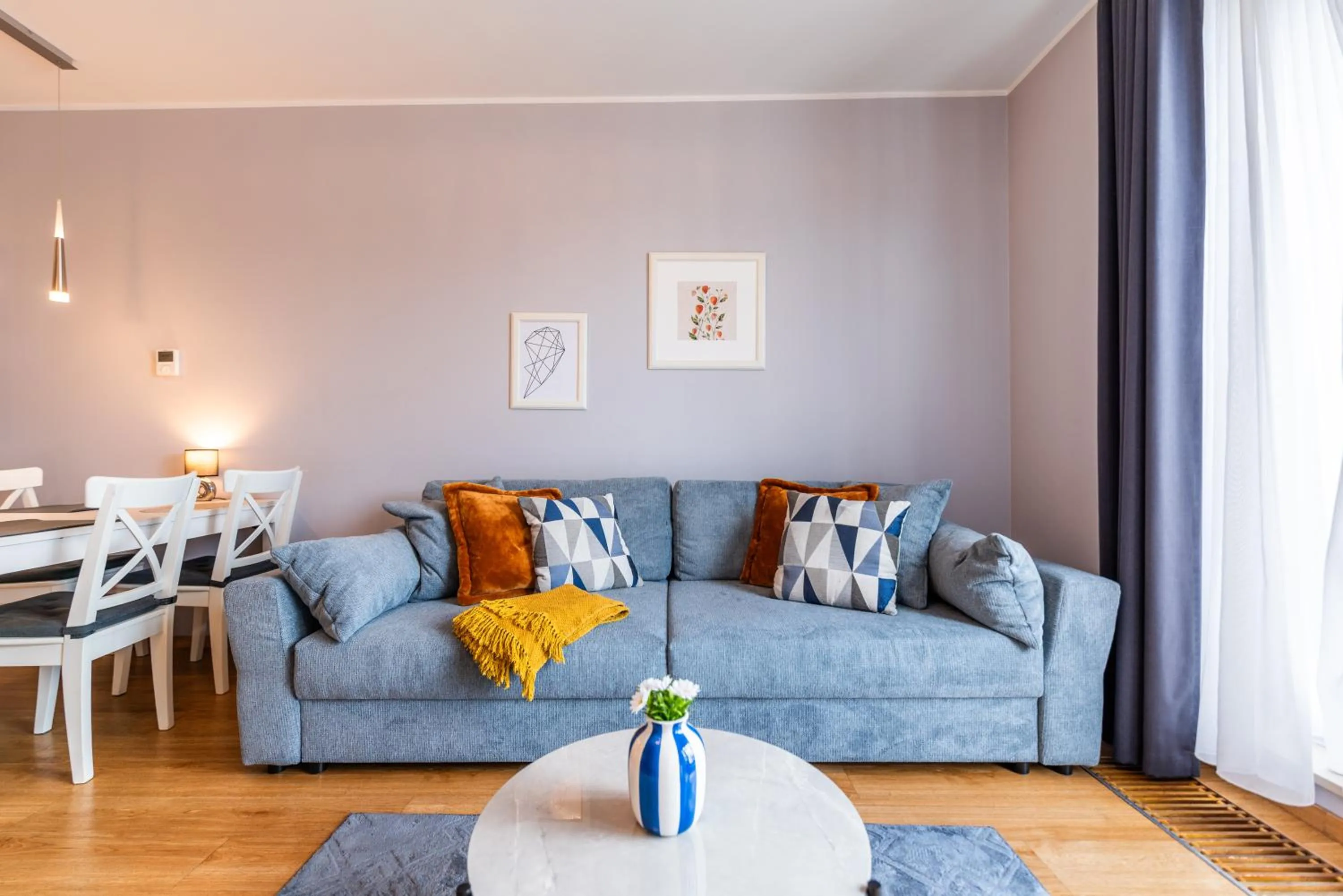 Living room in City Lights Apartments