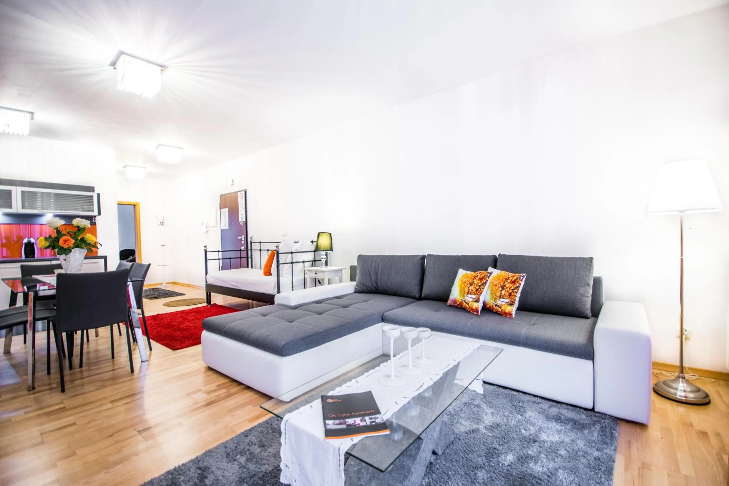 Living room in City Lights Apartments