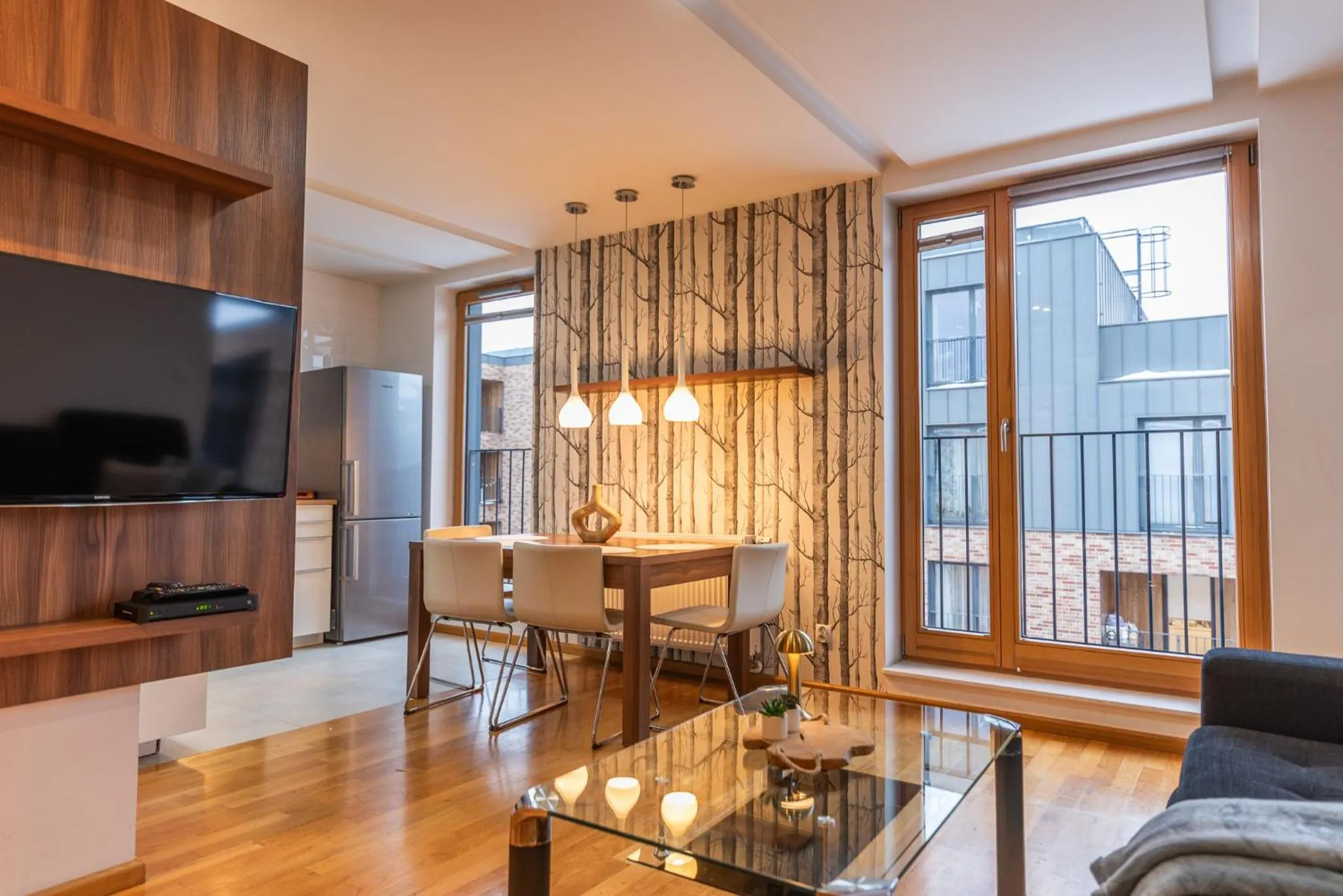 Living room in City Lights Apartments