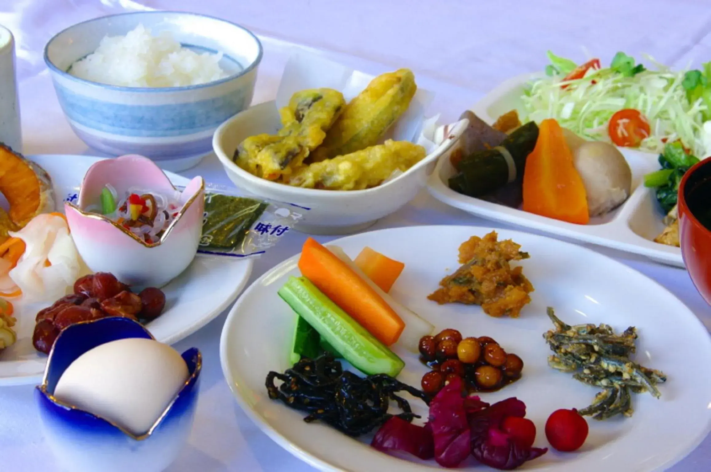 Asian breakfast in Hotel Crown Hills Nakamura Asian breakfast in Hotel Crown Hills Nakamura